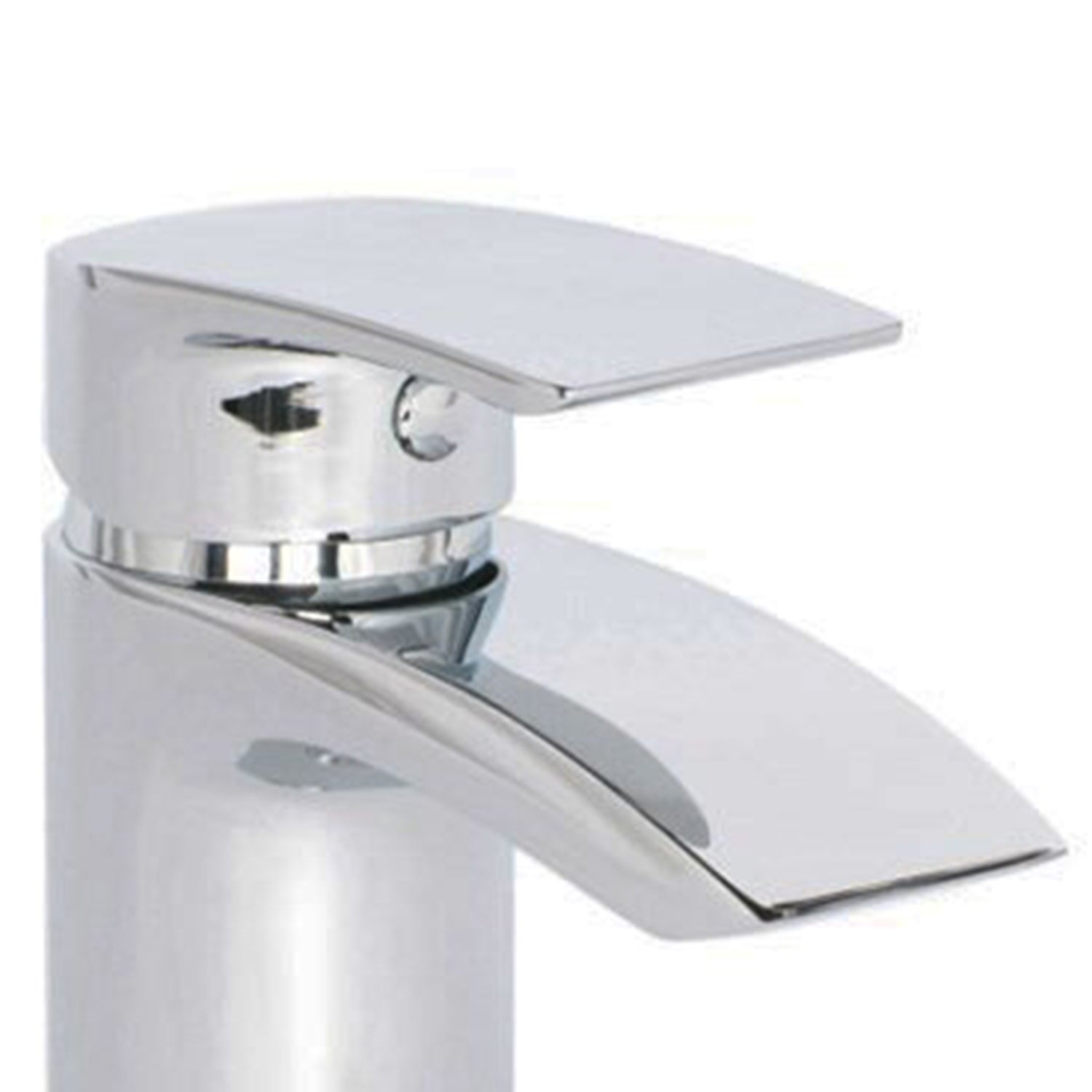 Libra Solid Brass Chrome Waterfall Basin Mono Mixer Tap & Waste