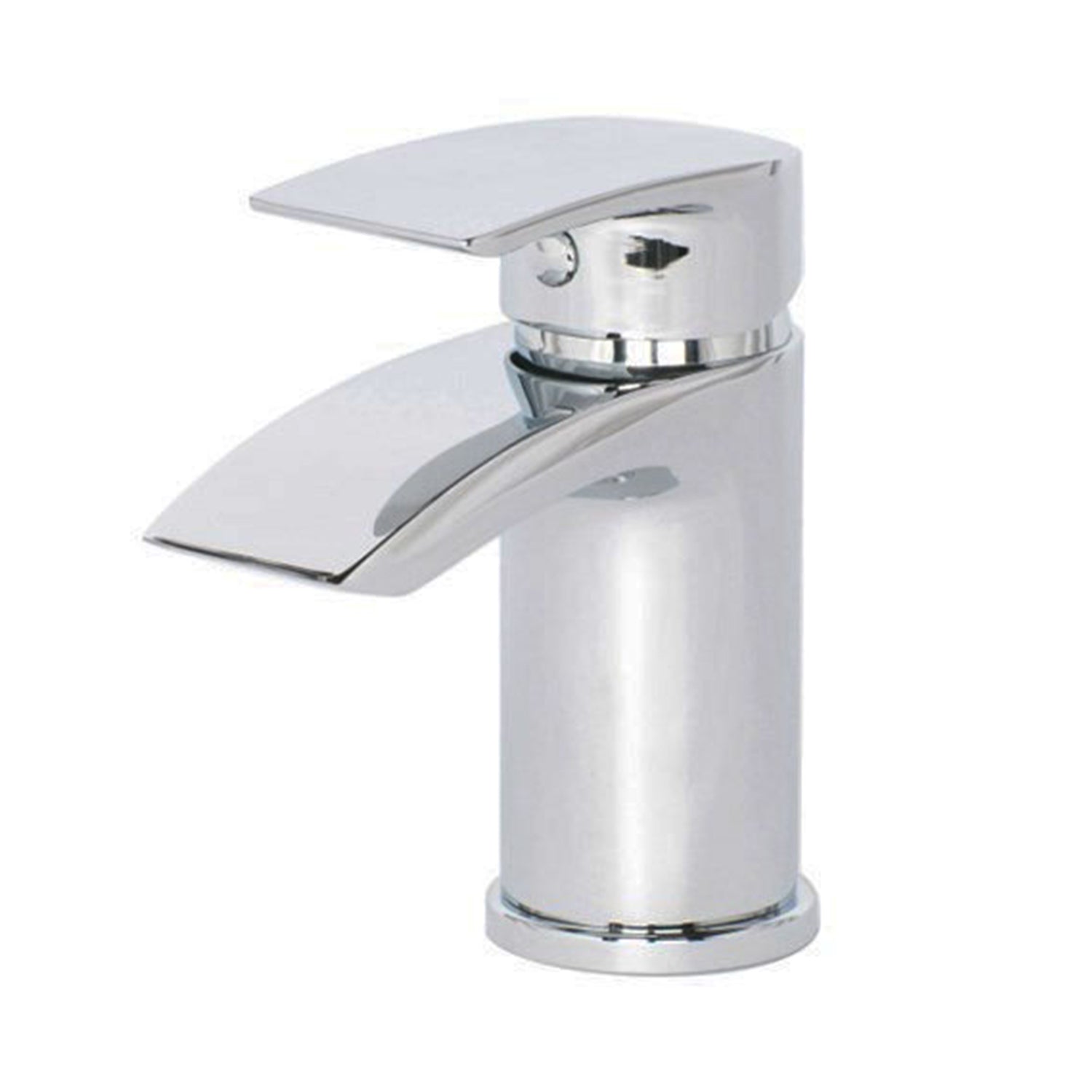 Libra Solid Brass Chrome Waterfall Basin Mono Mixer Tap & Waste