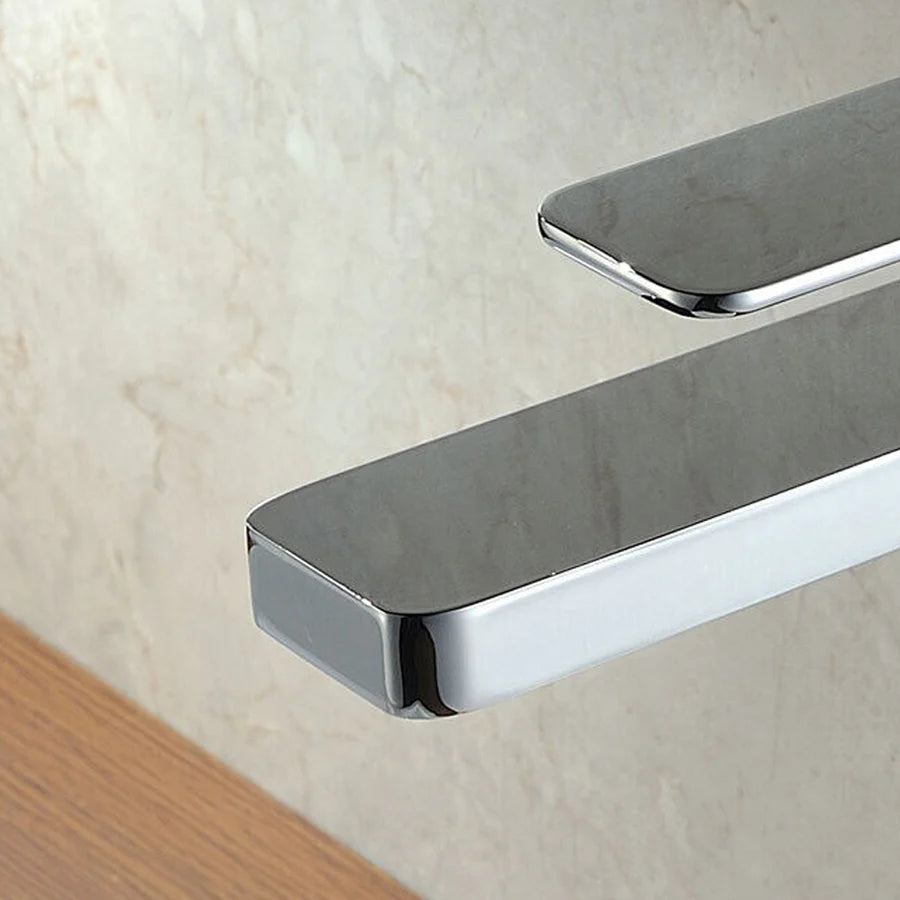 Modern Extended Bathroom Chrome Countertop Basin Sink Mixer Tap