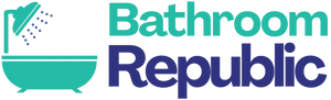 Logo of Bathroom Republic with a bathtub and shower icon.