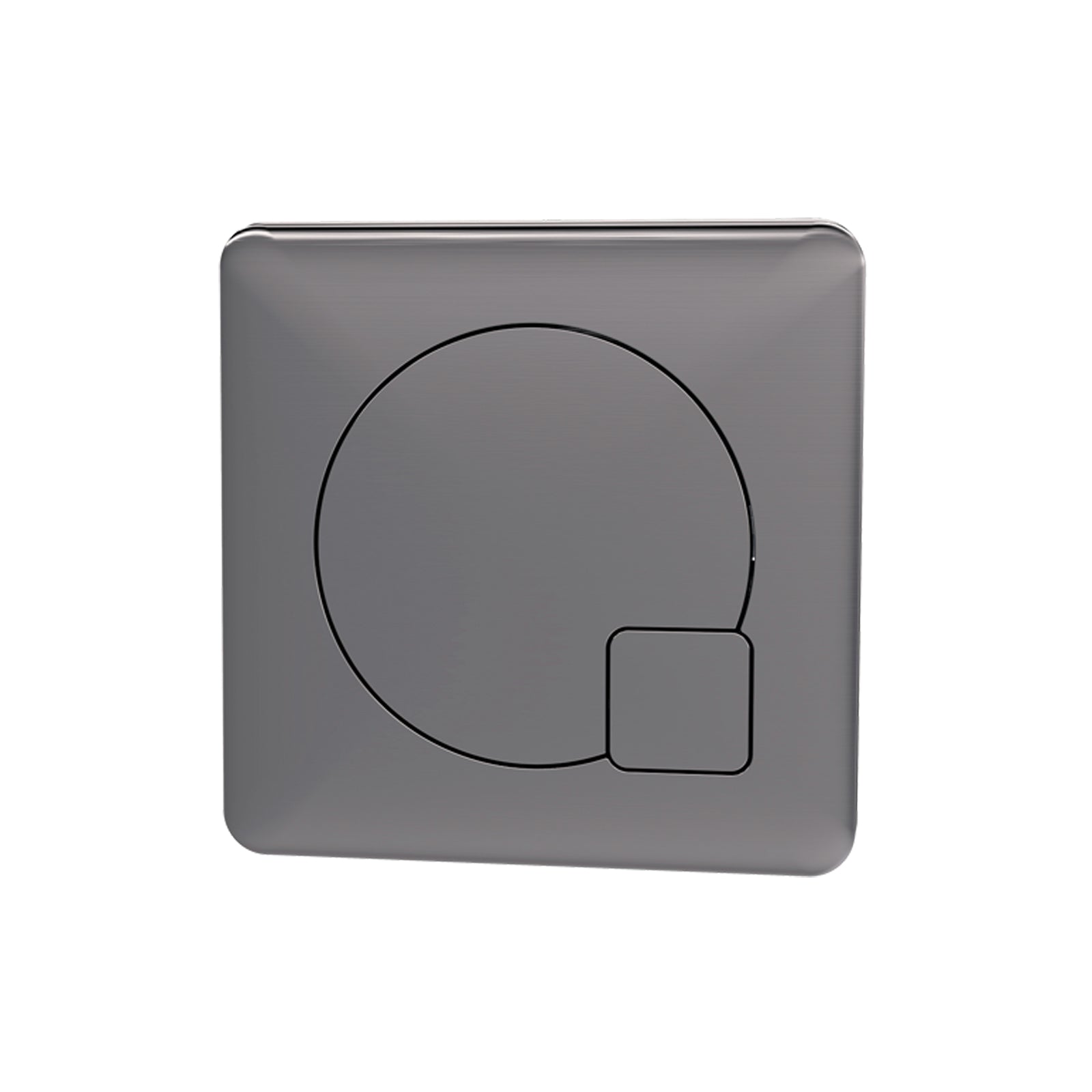 Square Dual Flush Push Button Gun Metal