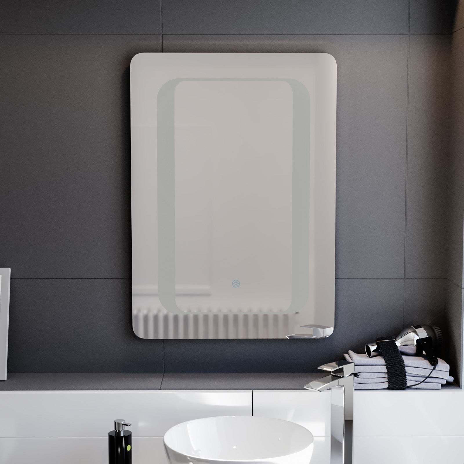 Mia Illuminated LED Bathroom Mirror with Anti Fog and Touch Switch