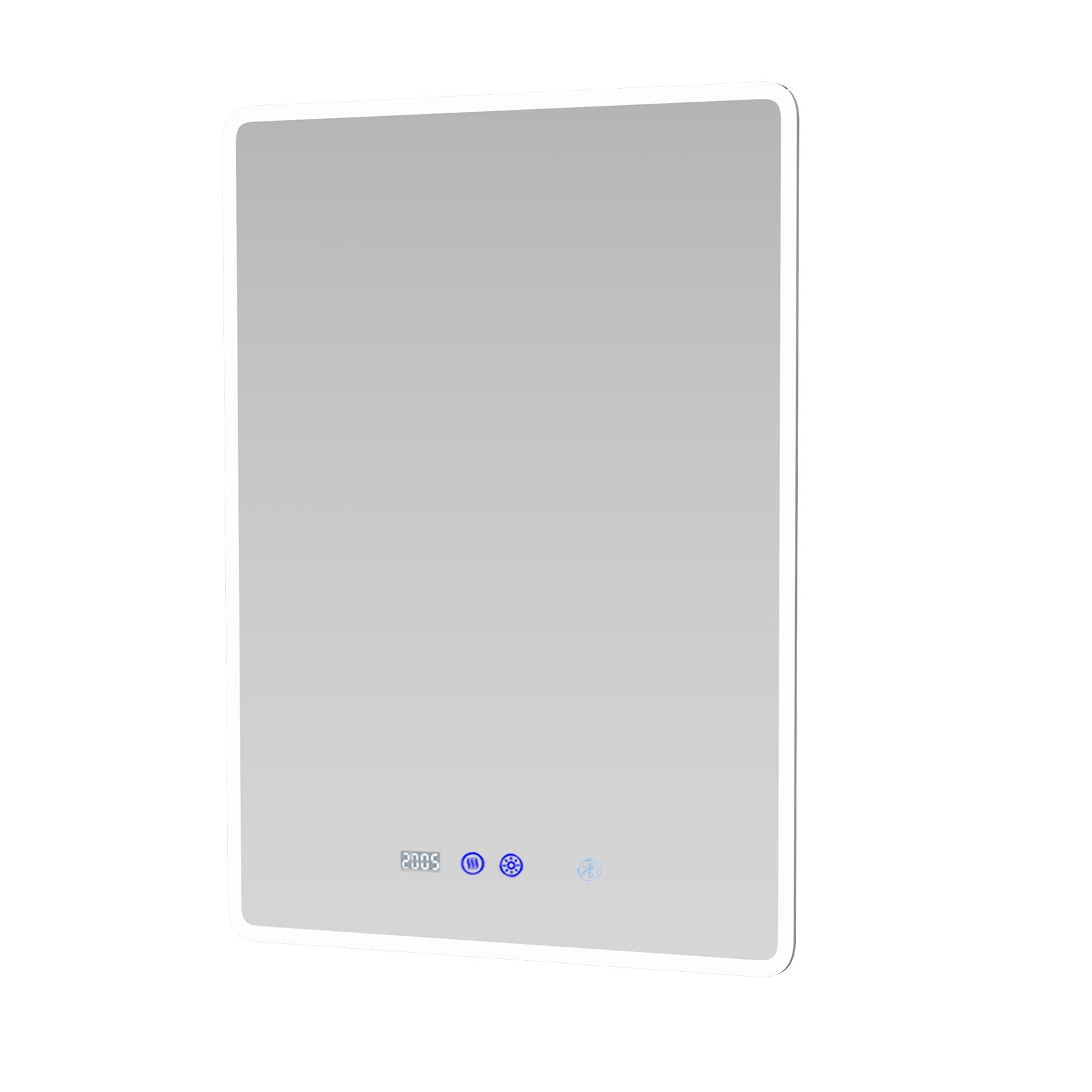 Touch Sensitive Bathroom LED Mirror Bluetooth With Clock 500 x 700mm