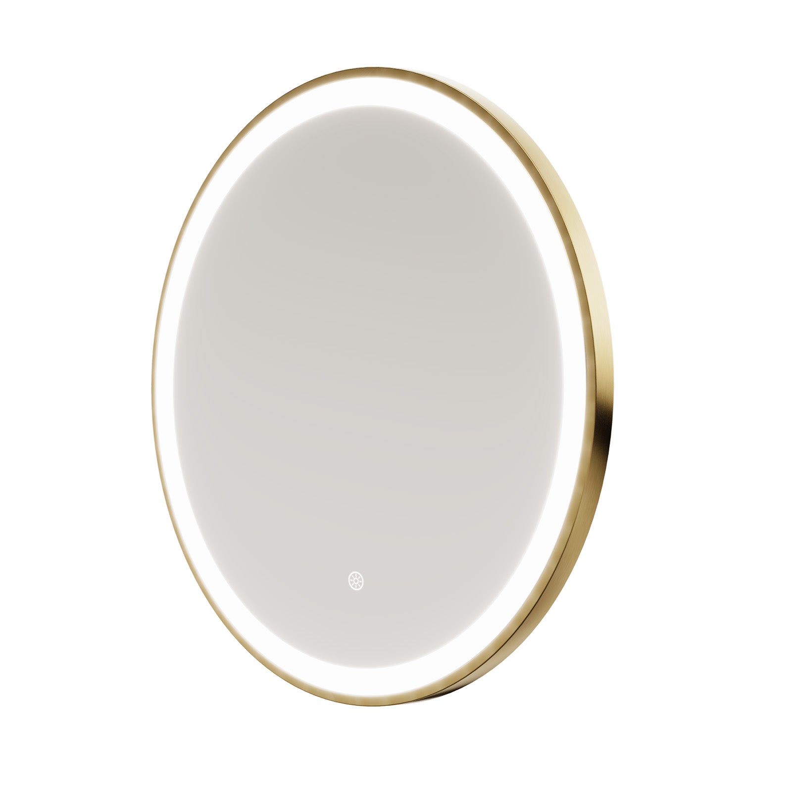 Kilsby Touch Sensor Bathroom LED Mirror Demister 600mm Brushed Brass
