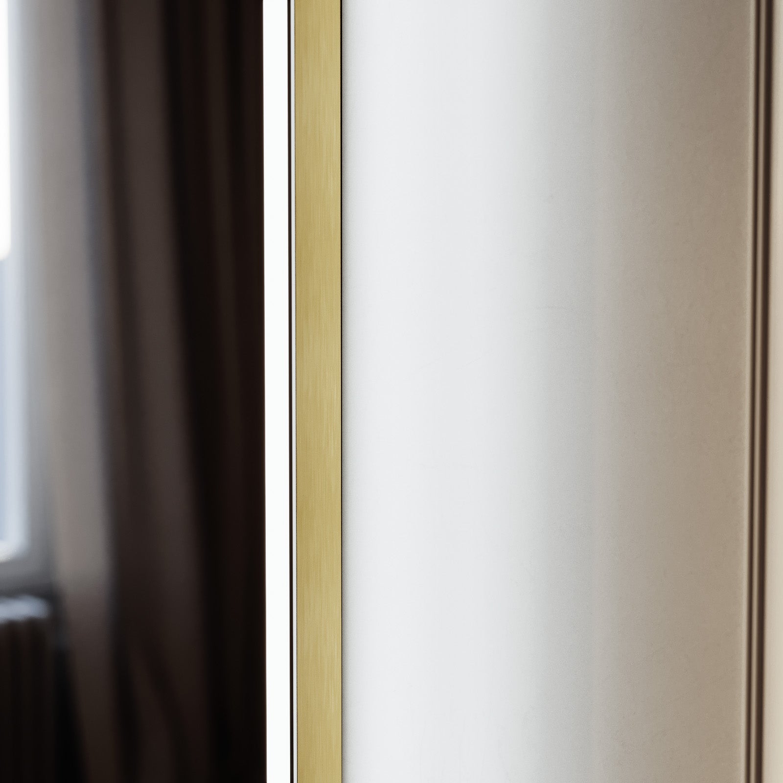 Herley Bathroom LED Mirror Demister Touch Sensor 500 x 700mm Brushed Brass