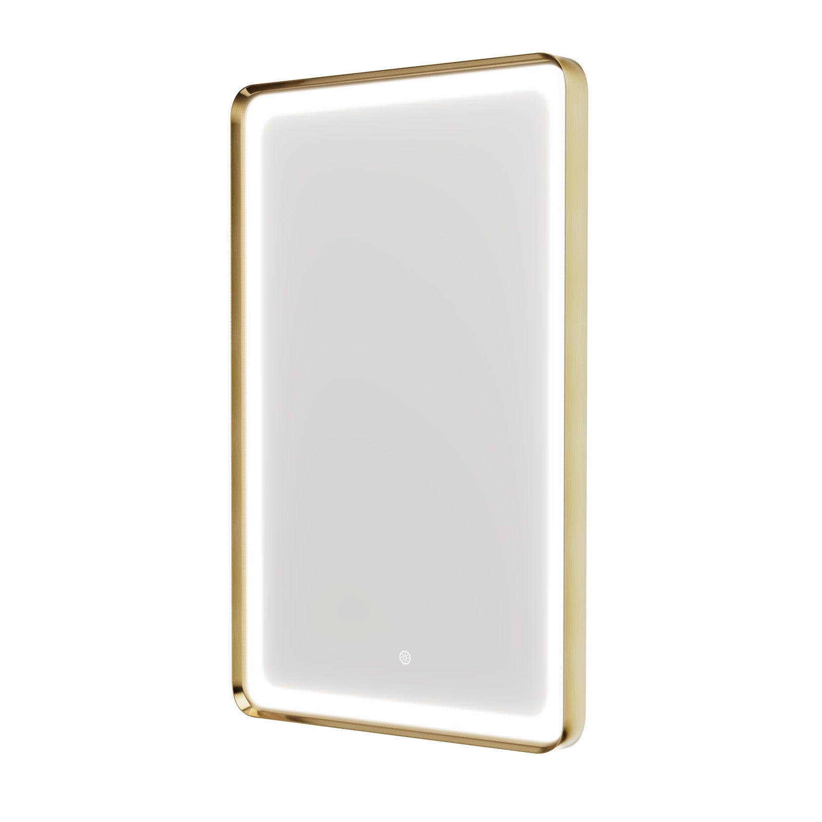 Herley Bathroom LED Mirror Demister Touch Sensor 500 x 700mm Brushed Brass
