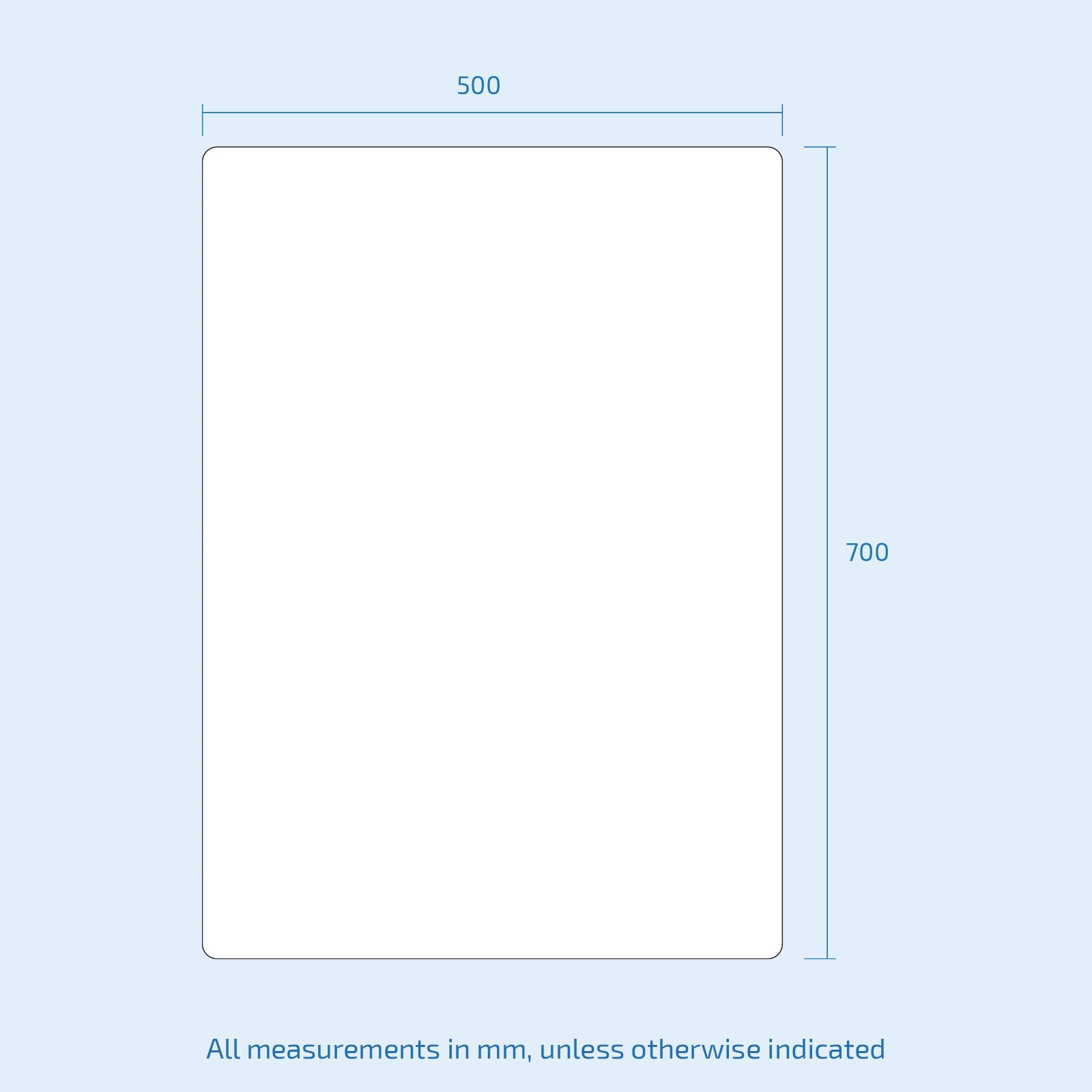 Modern Bathroom LED Mirror with Battery Powered Button Switch 500x700mm