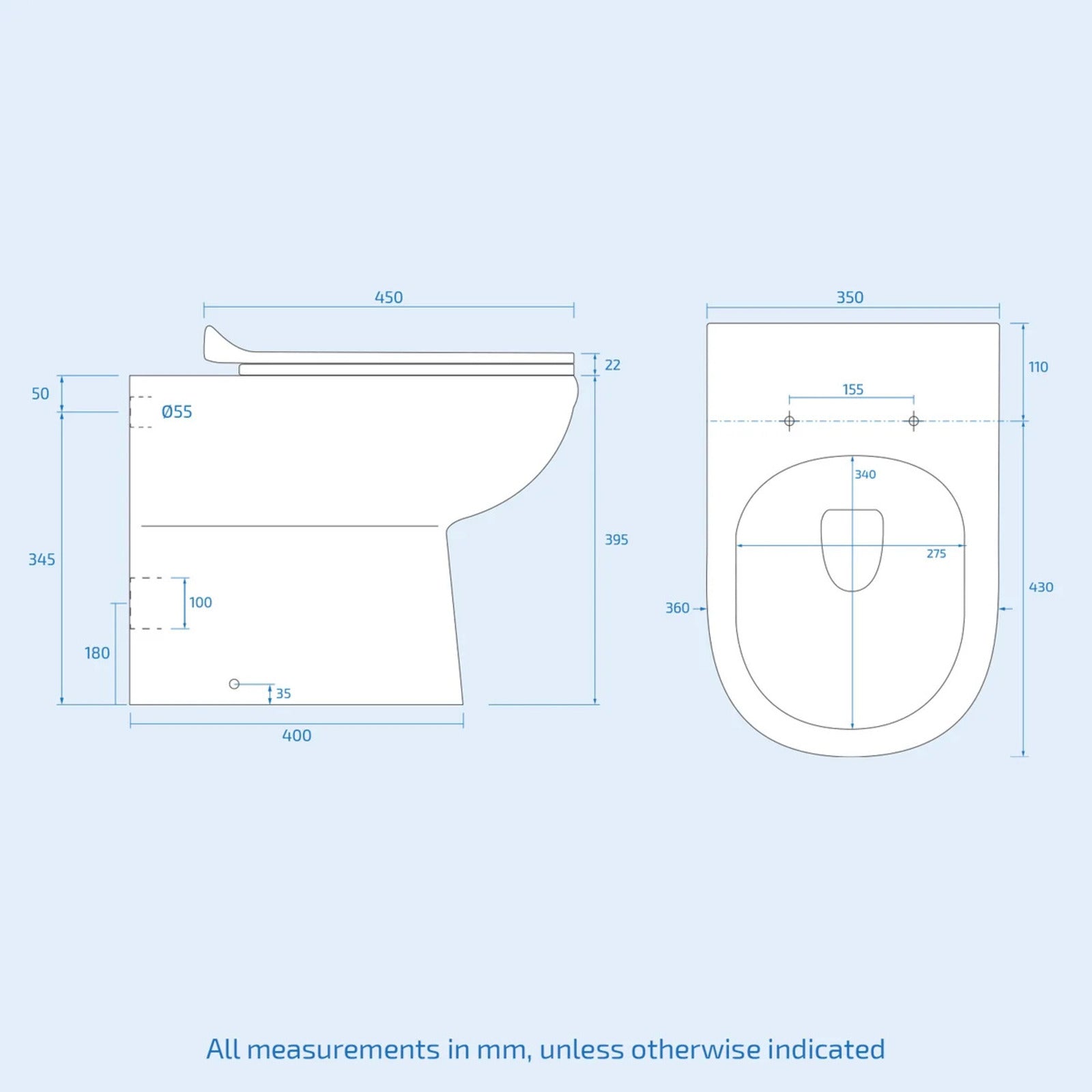 White 1050mm Freestanding Basin Vanity WC Unit Shower & BTW Toilet