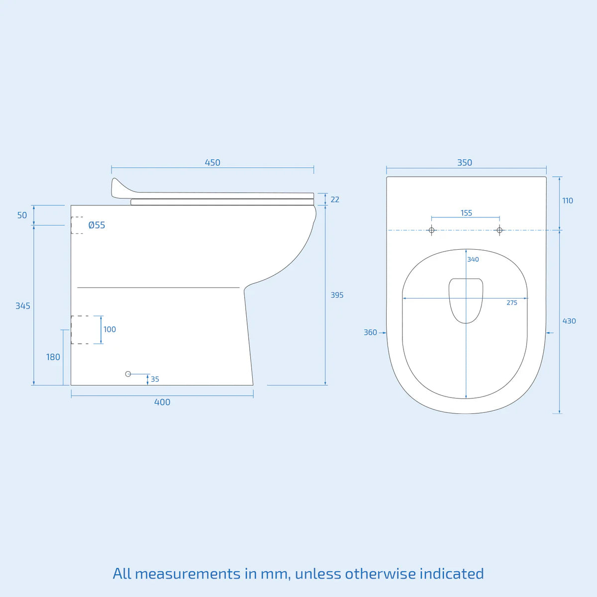1000mm Left Hand Matte Grey Basin Vanity WC Unit Round BTW Toilet