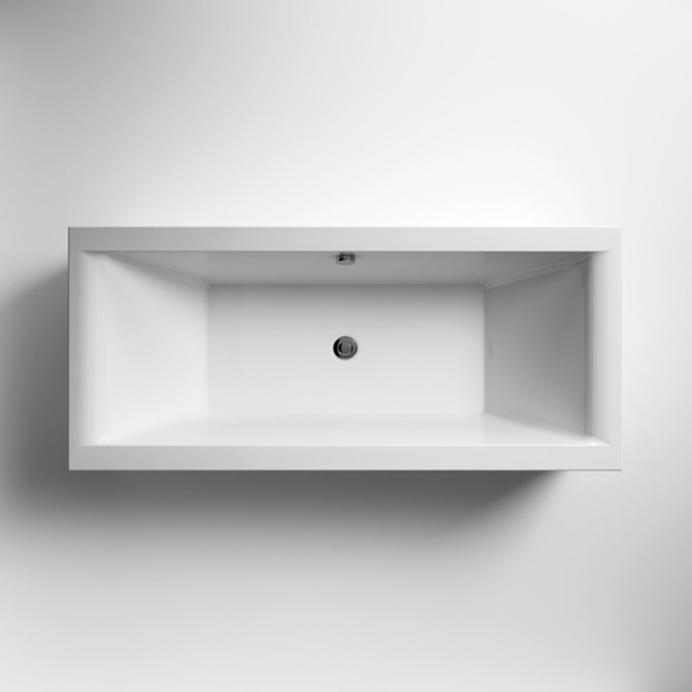Asselby White Square Double Ended Bath Acrylic