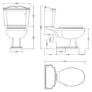Legend Traditional Bathroom Suite - Toilet and Basin Full Pedestal 2 Tap Holes