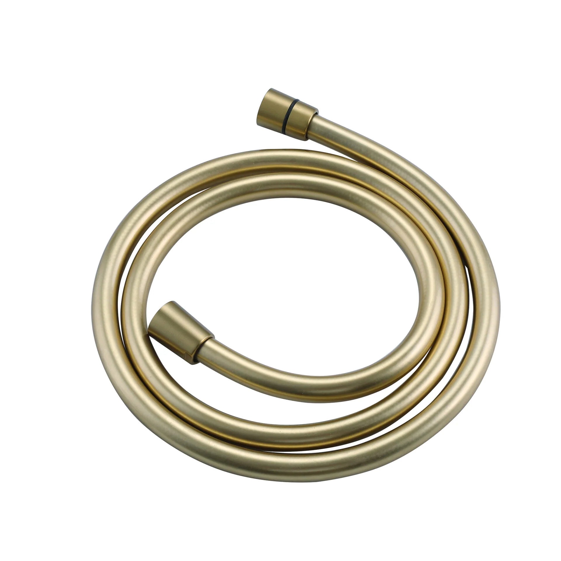 1.5m Brushed Brass High Pressure PVC Flexible Shower Hose with Brass Connectors