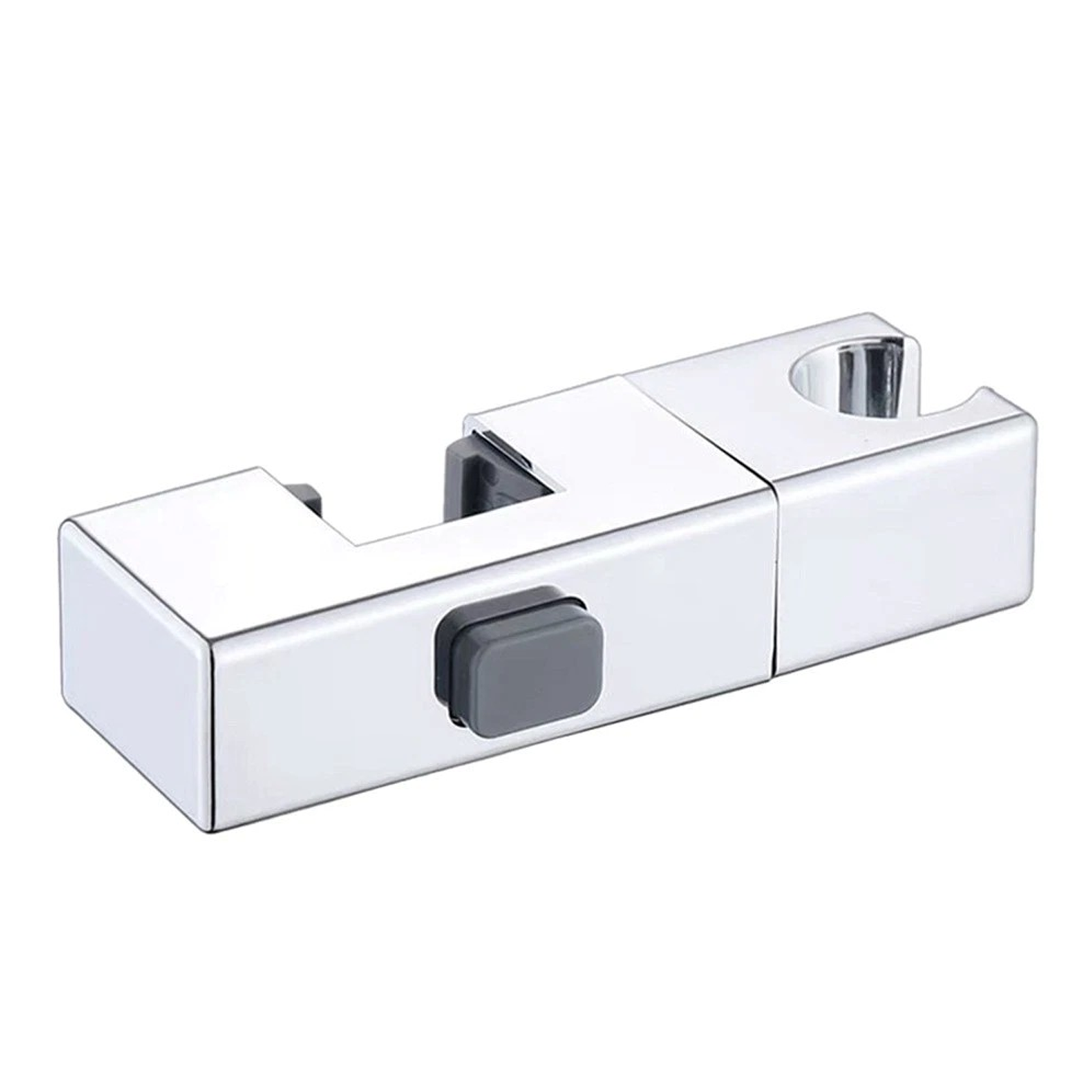Rotatable Adjustable Showerhead Holder Slider Bracket Chrome for Rectangular Shower Rail 18mm D x 30mm W