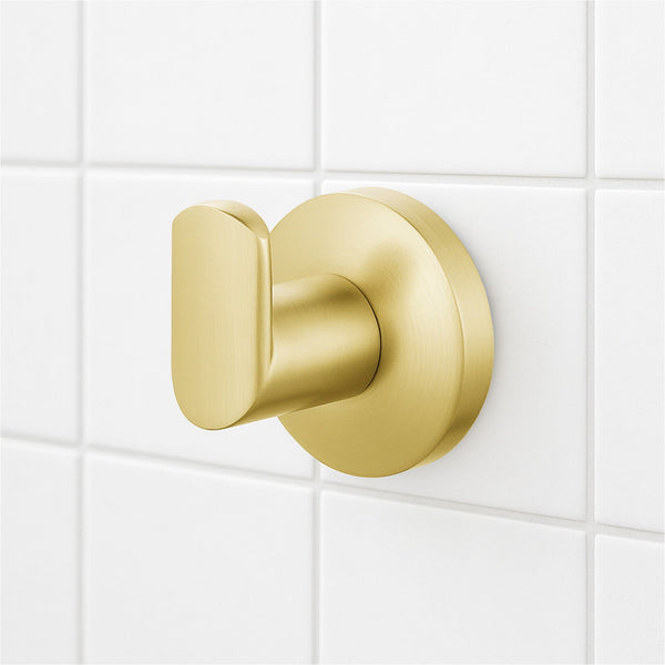 Brushed Brass Round Rob Hook