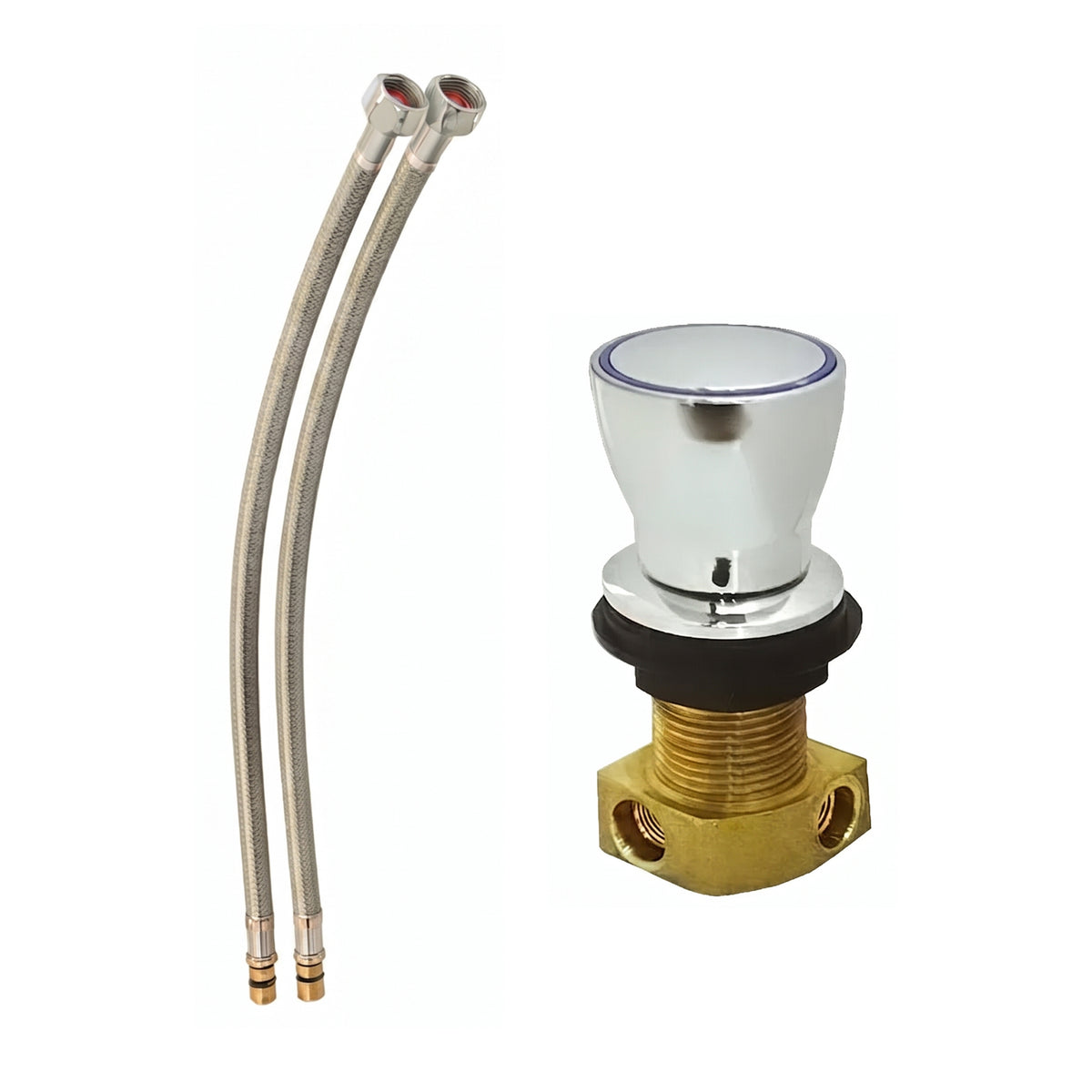 Chrome Brass Cold-Water Bidet Mixer Set with Bidet Spout Connection