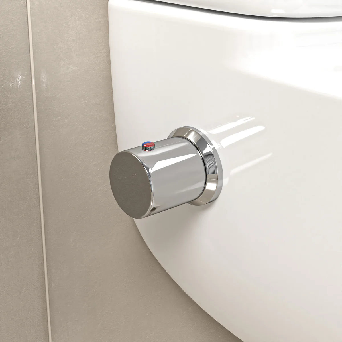 Chrome Hot and Cold Water Bidet Mixer Set with Bidet Spout Connection