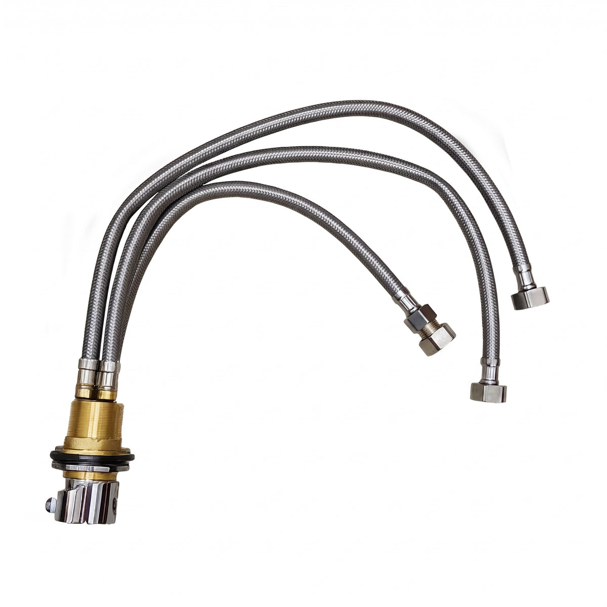 Chrome Hot and Cold Water Bidet Mixer Set with Bidet Spout Connection