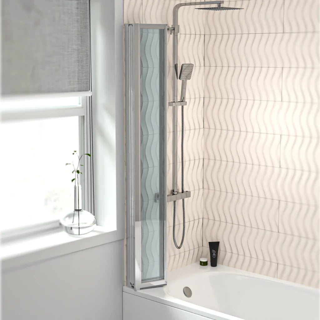 Chrome Frame 800 X 1400 Mm 4 Fold Door Bath Shower Screen