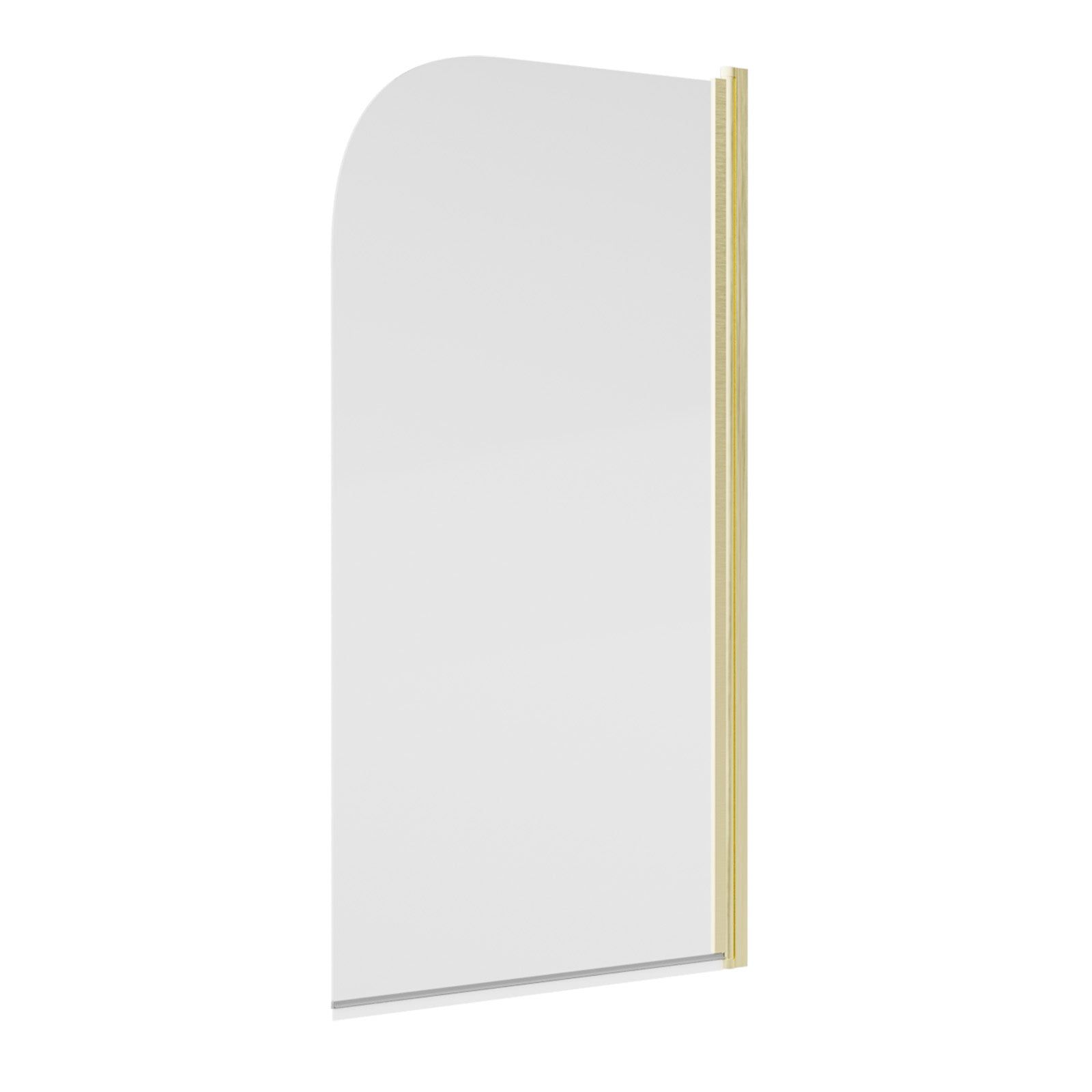 Brushed Brass 800mm Frameless Curved Pivot Bath Shower Screen Door