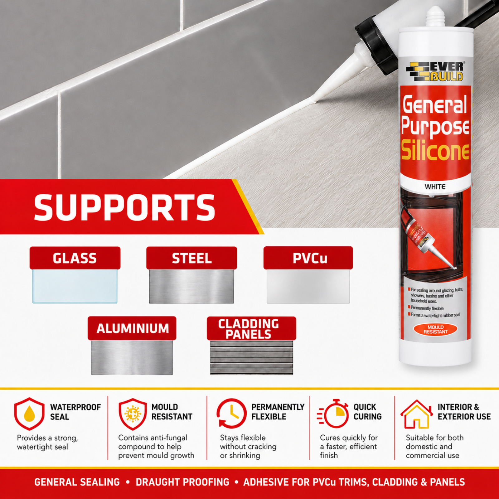 Everbuild General Purpose Silicone Sealant 280ml