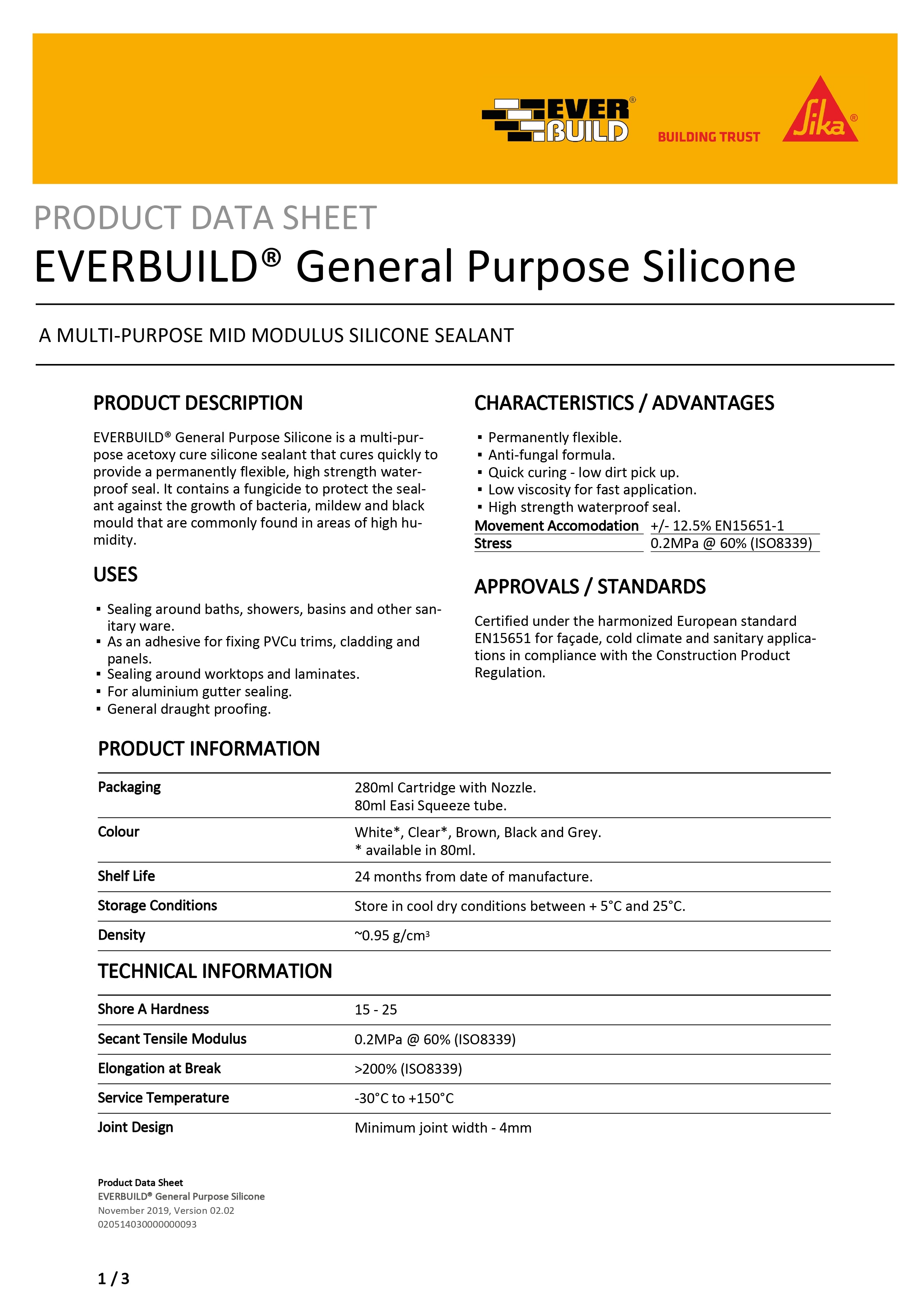 Everbuild General Purpose Silicone Sealant 280ml
