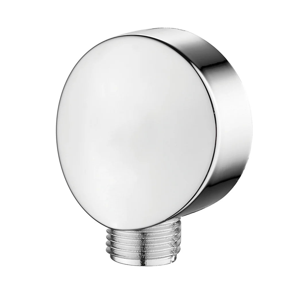 Brass Chrome Round Shower Wall Outlet Elbow - Premium