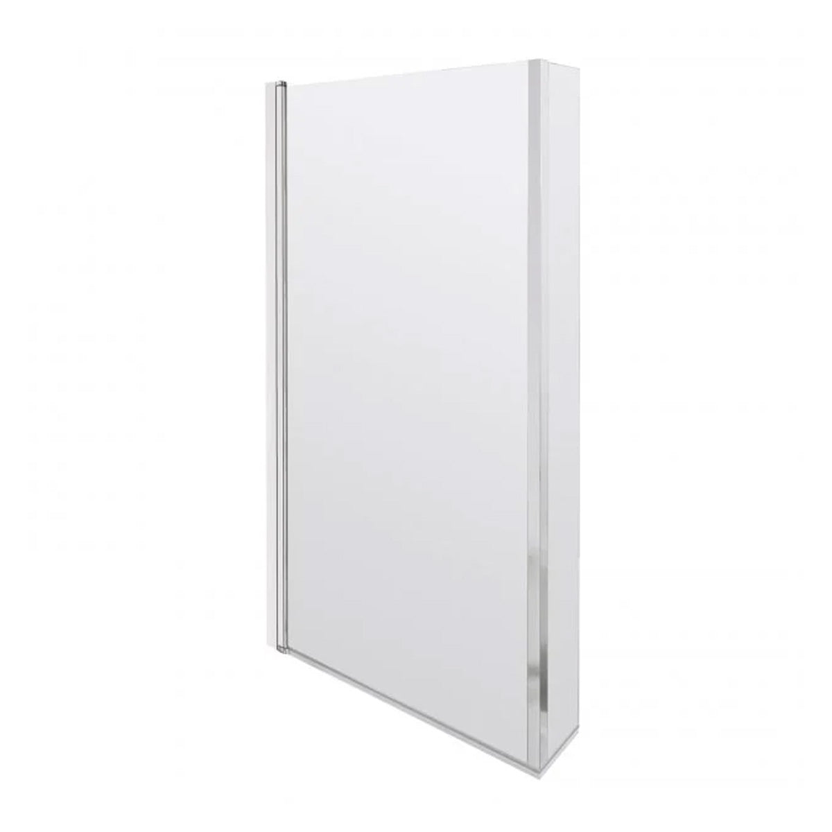 Chrome 795 mm L-Shaped Hinged Bath Screen