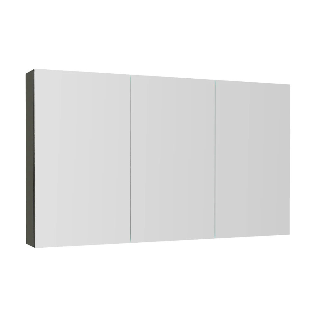 Dark Grey 1200mm Bathroom Mirror Cabinet With Shelf Storage