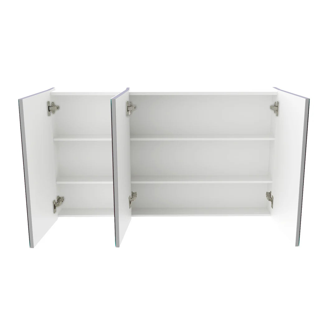 Matte Grey 1200mm Bathroom Mirror Cabinet With Shelf Storage