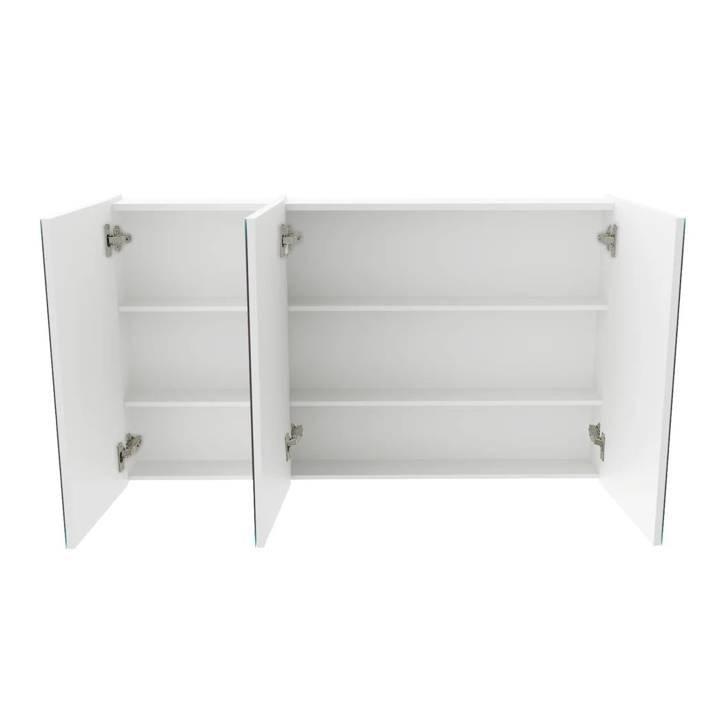 Gloss White 1200mm Bathroom Mirror Cabinet With Shelf Storage