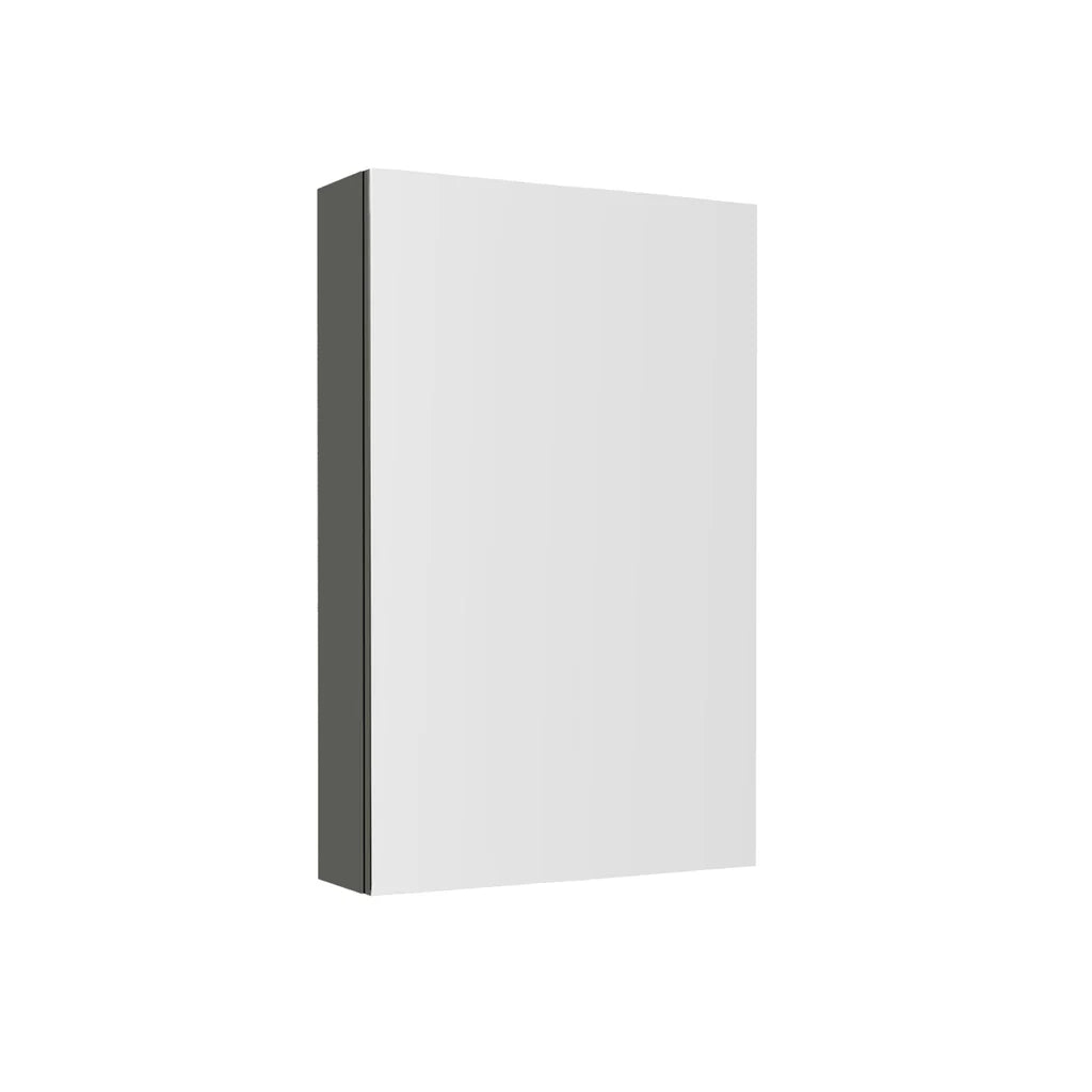 Dark Grey 400mm Bathroom Mirror Cabinet With Shelf Storage