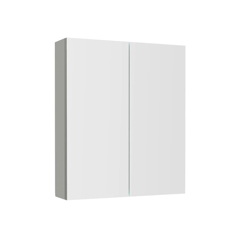 Matte Grey 600mm Bathroom Mirror Cabinet With Shelf Storage