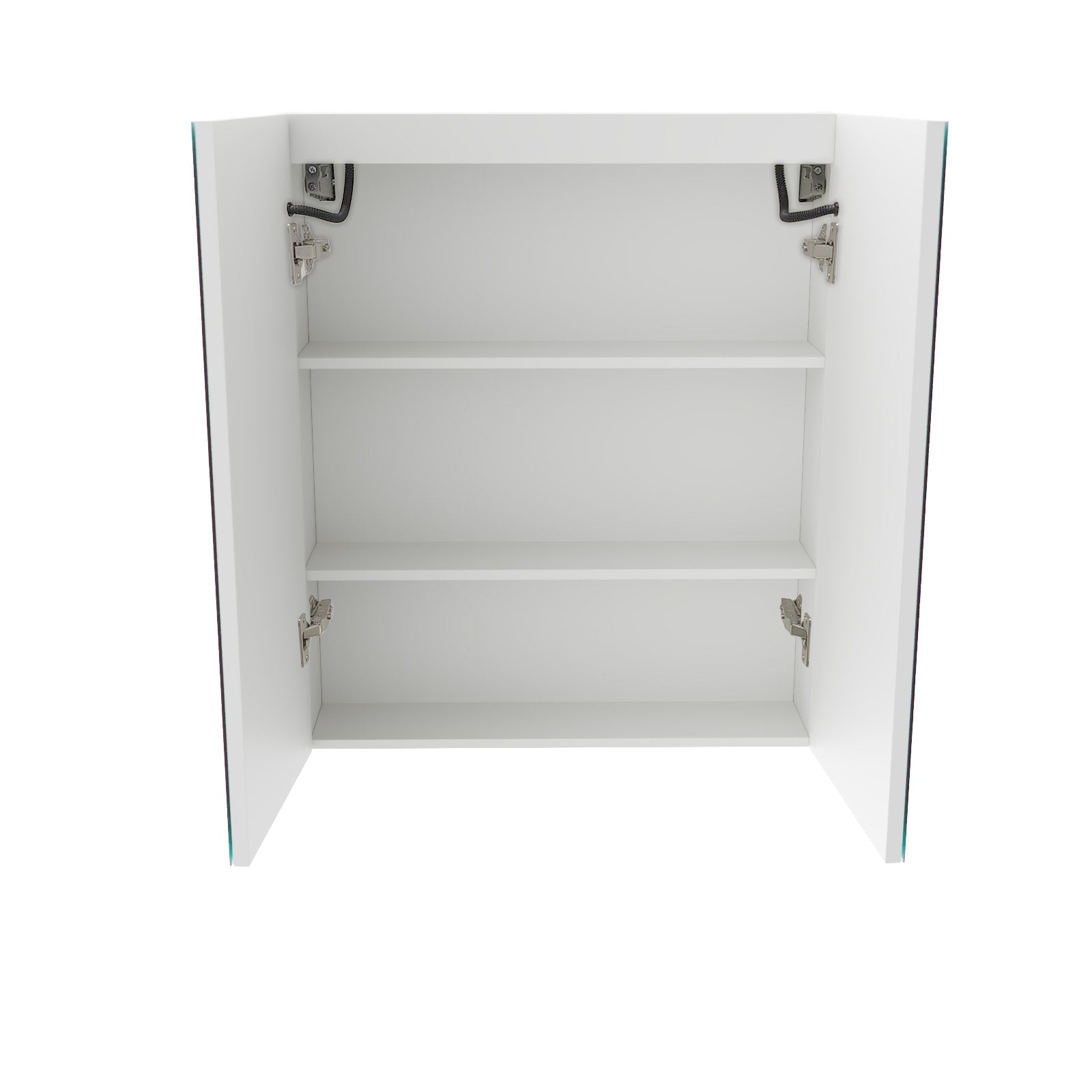 600mm LED 2 Doors White Bathroom Mirror Cabinet Battery Powered