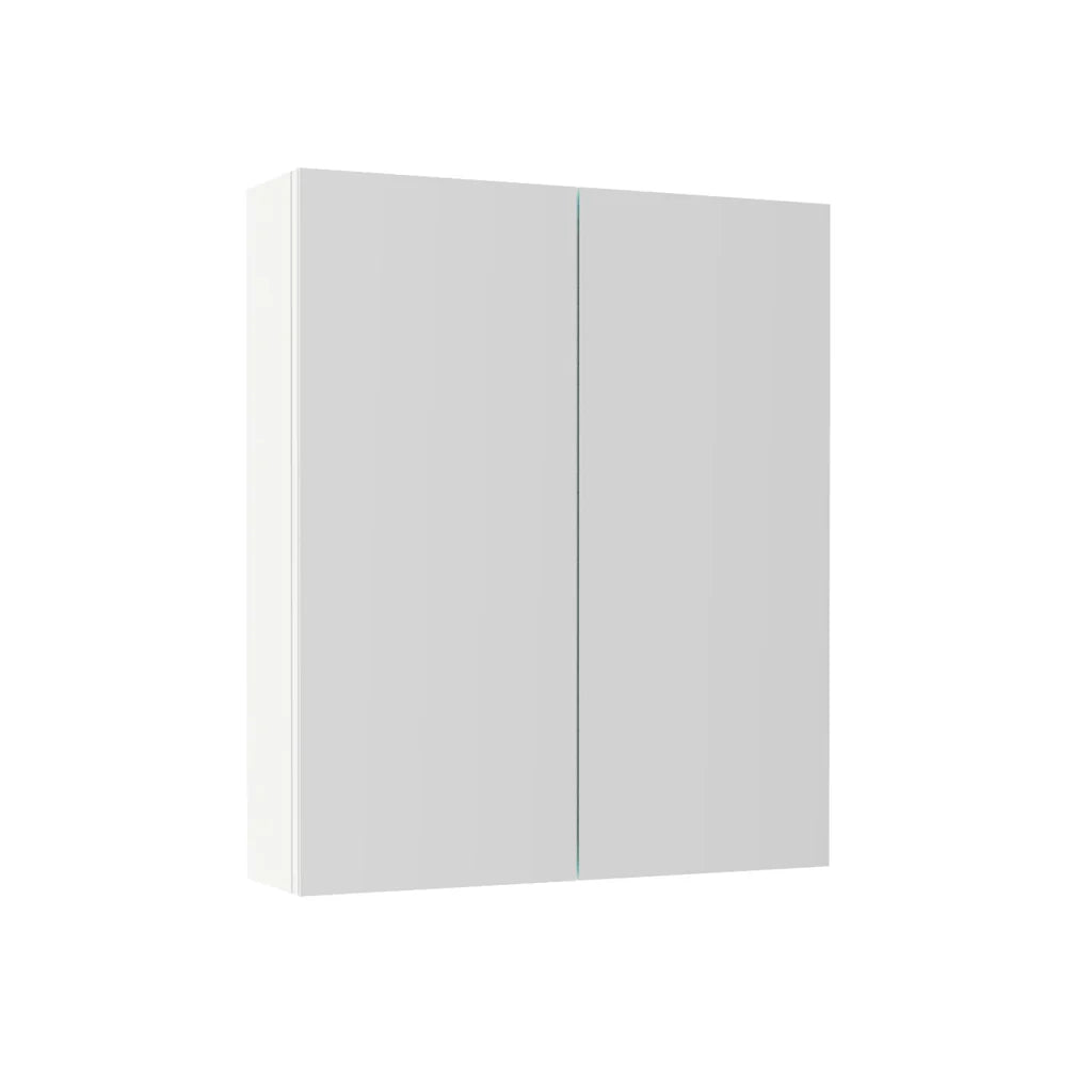 Gloss White 600mm Bathroom Mirror Cabinet With Shelf Storage