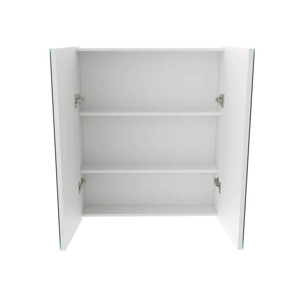 Gloss White 600mm Bathroom Mirror Cabinet With Shelf Storage