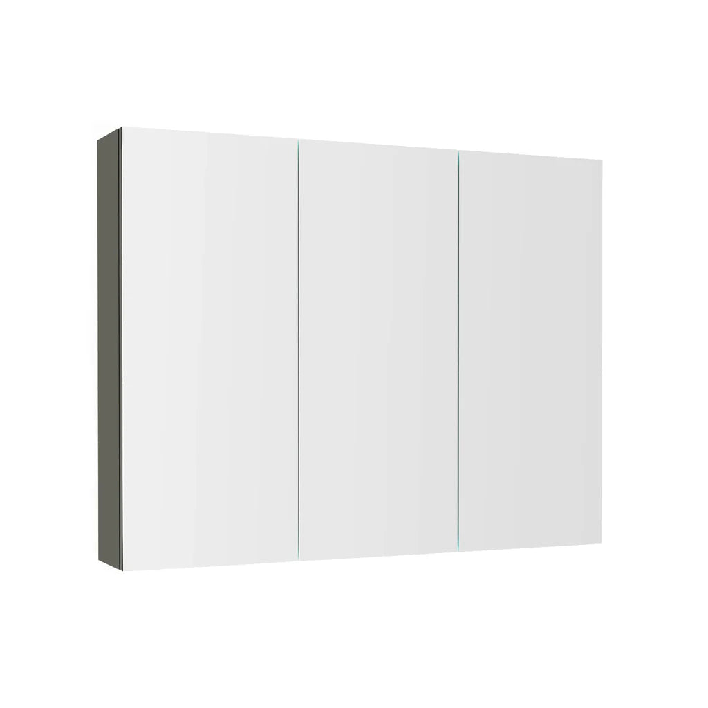 Dark Grey 900mm Bathroom Mirror Cabinet With Shelf Storage