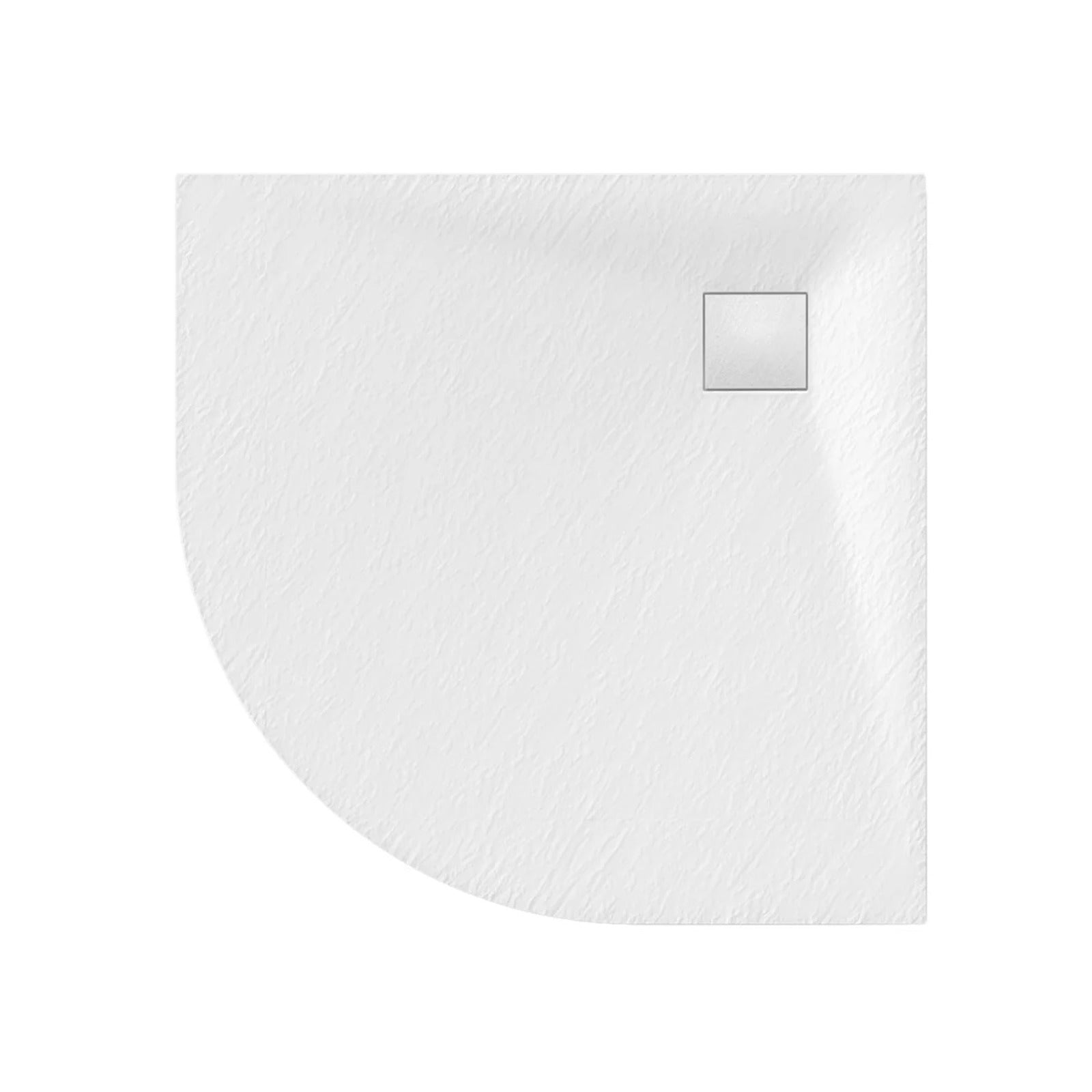 Matte White Quadrant Polymarble Shower Tray for Walk in Wet Room