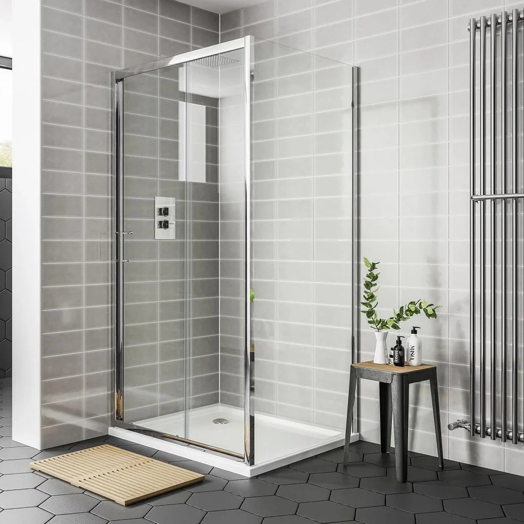 Magna 1100 x 800mm Shower Enclosure Sliding Door - Chrome Profile