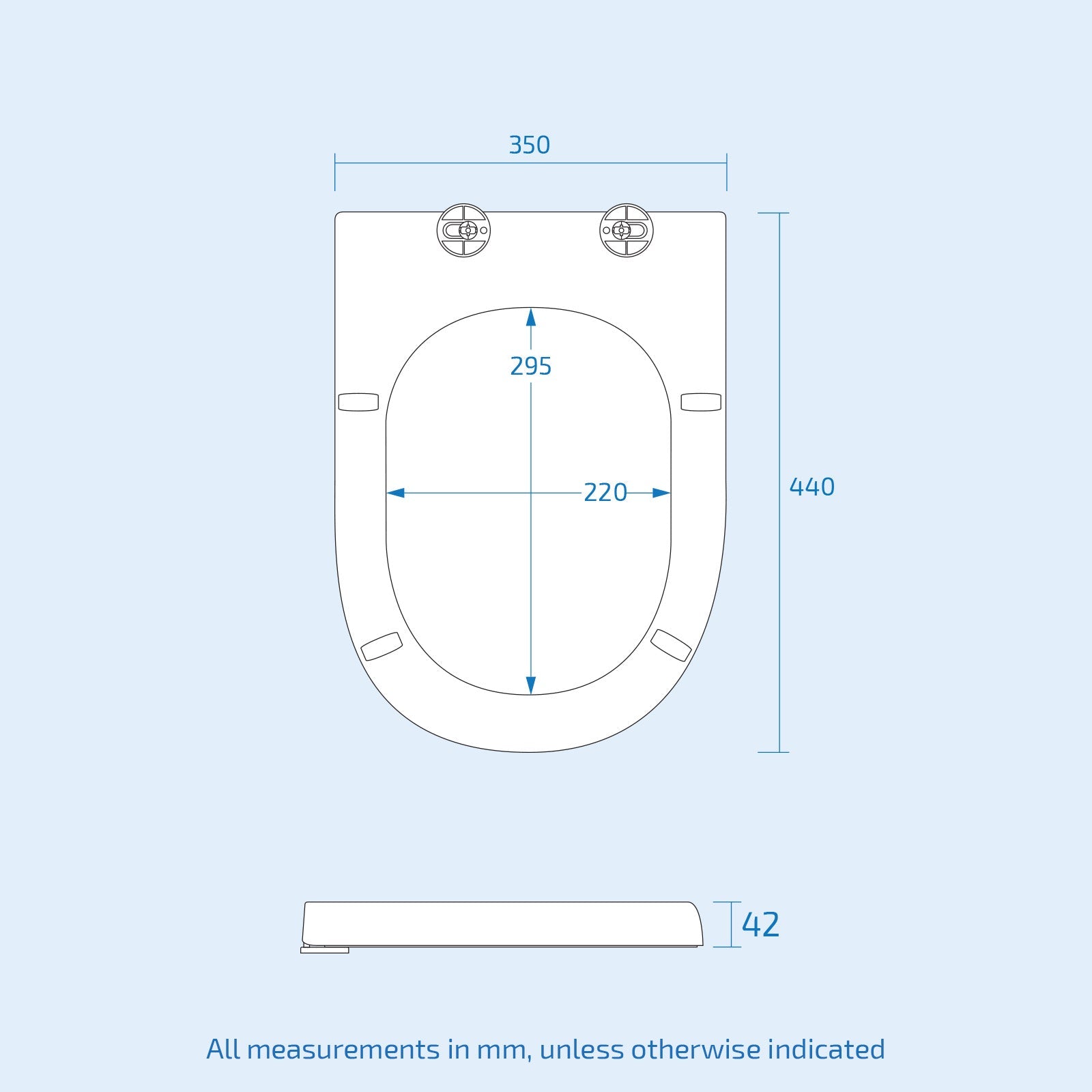 Round Thick Toilet Soft Close Seat and Seat Cover White