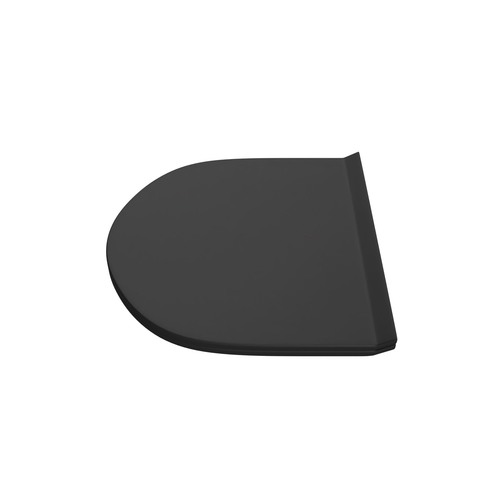 Round Slim Soft Close Toilet Seat and Seat Cover Matte Black