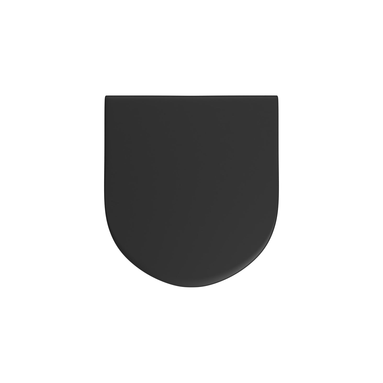 Round Thick Soft Close Toilet Seat and Seat Cover Matte Black