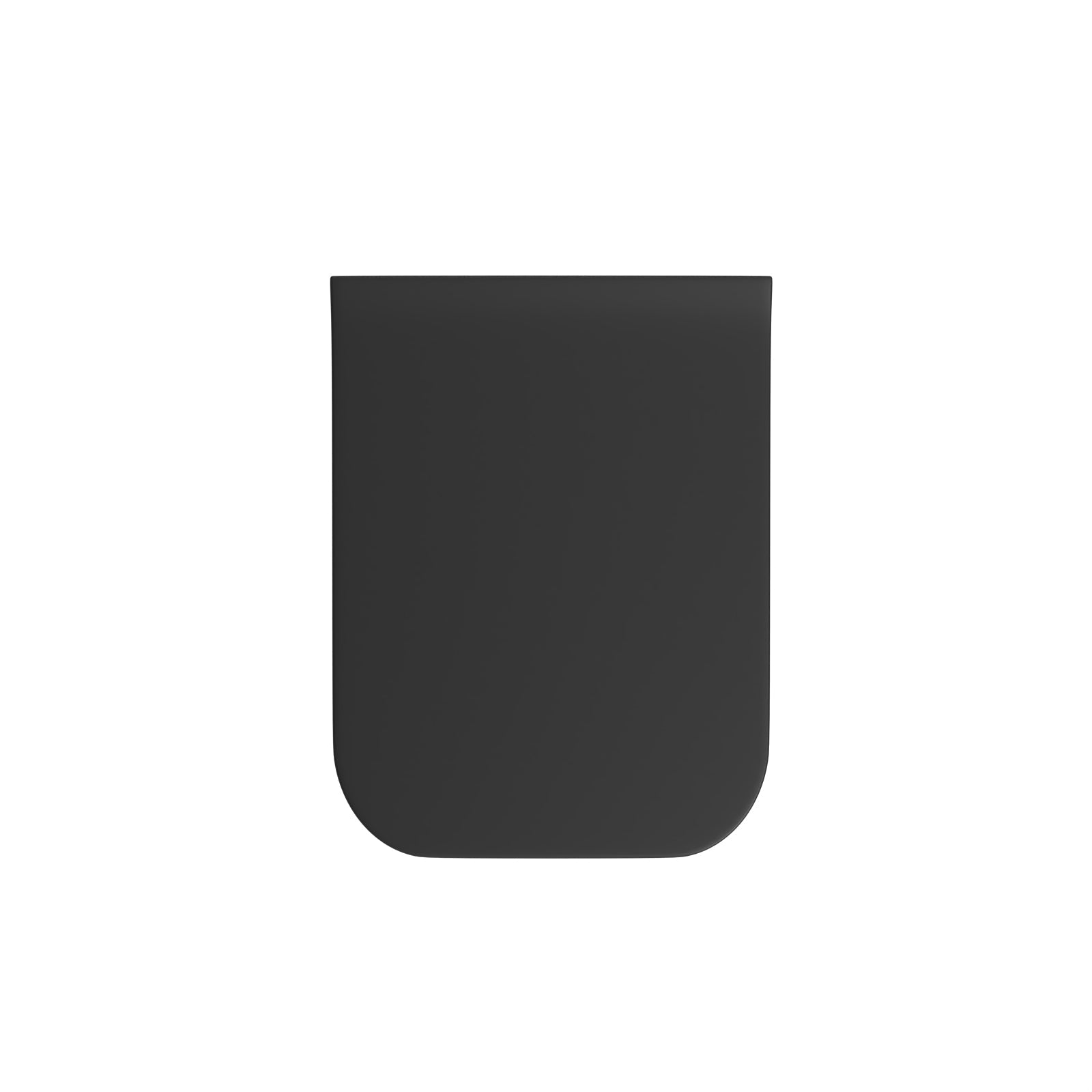 Square Slim Soft Close Toilet Seat and Seat Cover Matte Black