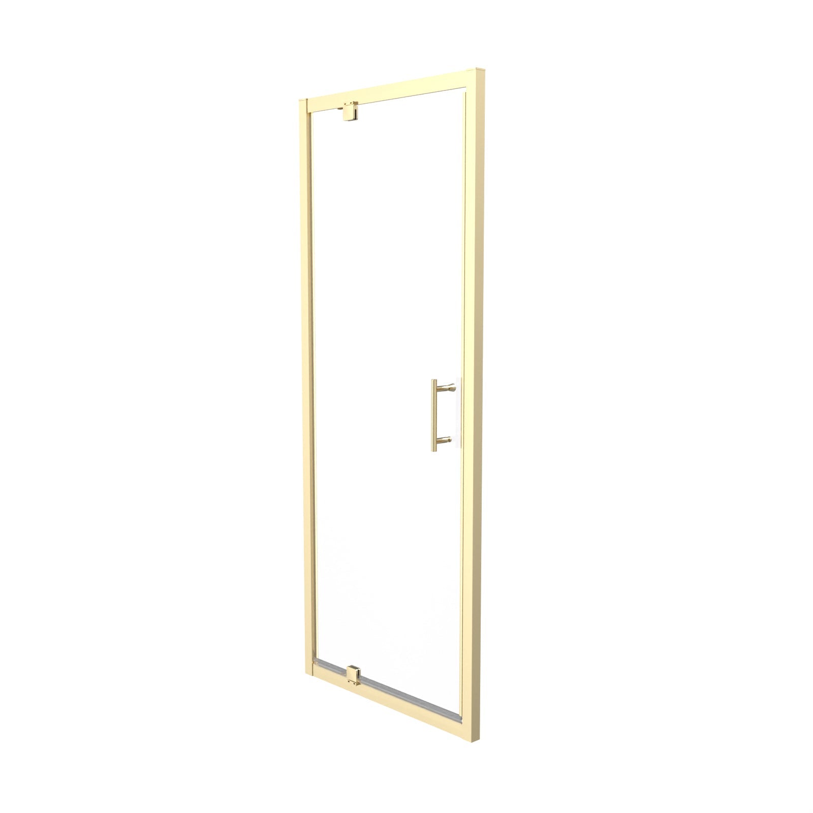 Jupiter 800 x 1850mm Brushed Brass Framed Shower Enclosure Pivot Door