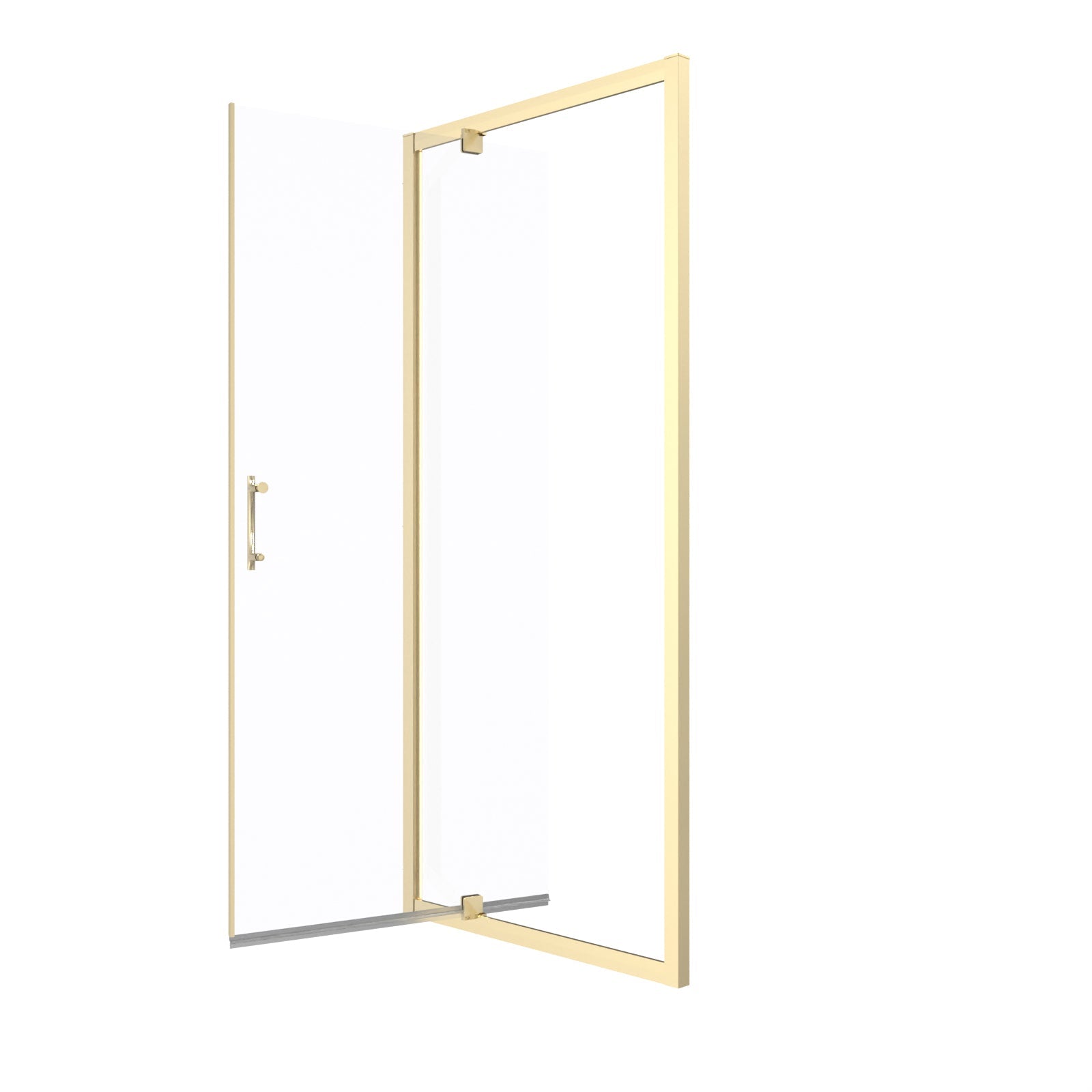 Jupiter 1850 x 900mm Brushed Brass Framed Shower Enclosure Pivot Door