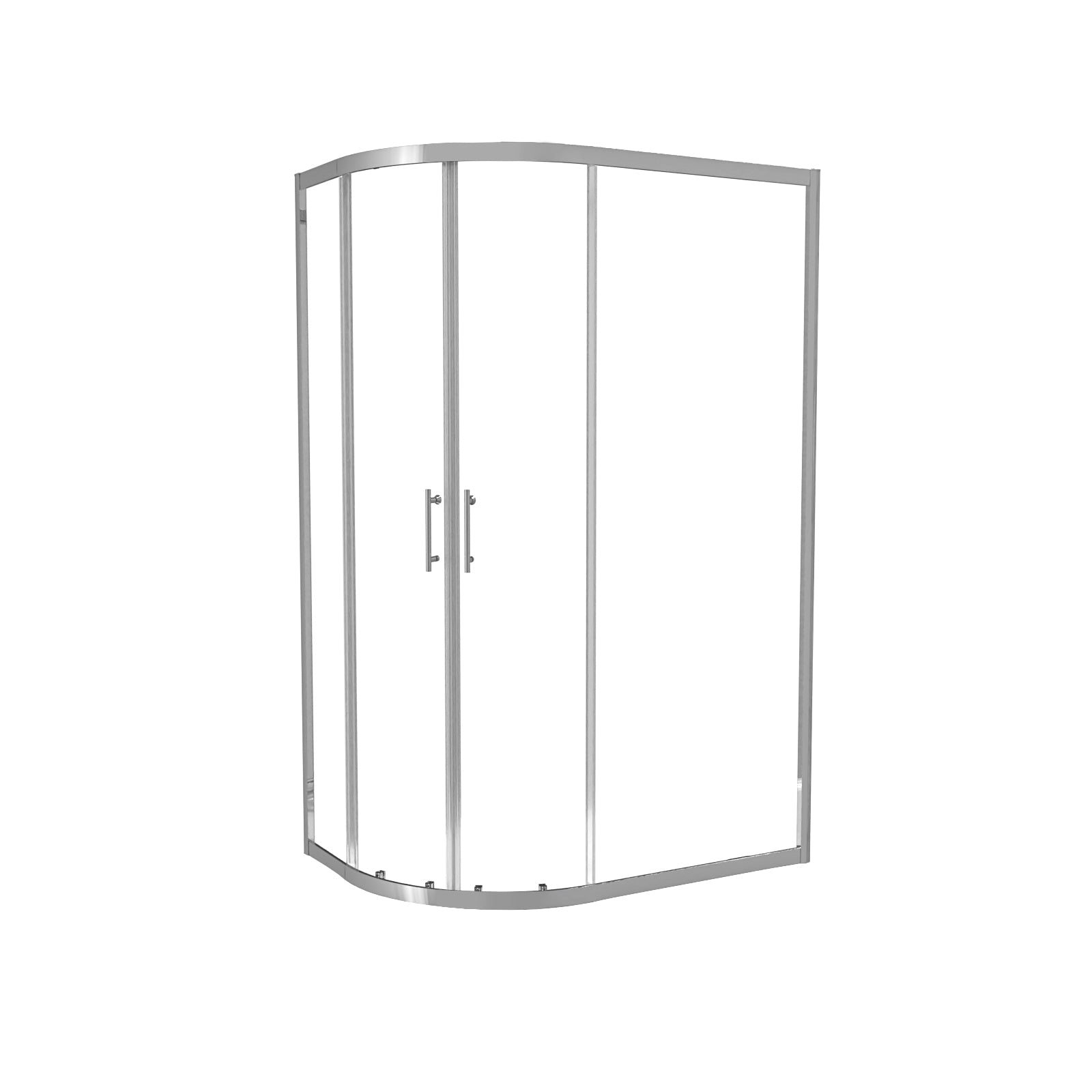 Saturn 1200 x 800mm Chrome Framed Offset Quadrant Corner Shower Enclosure