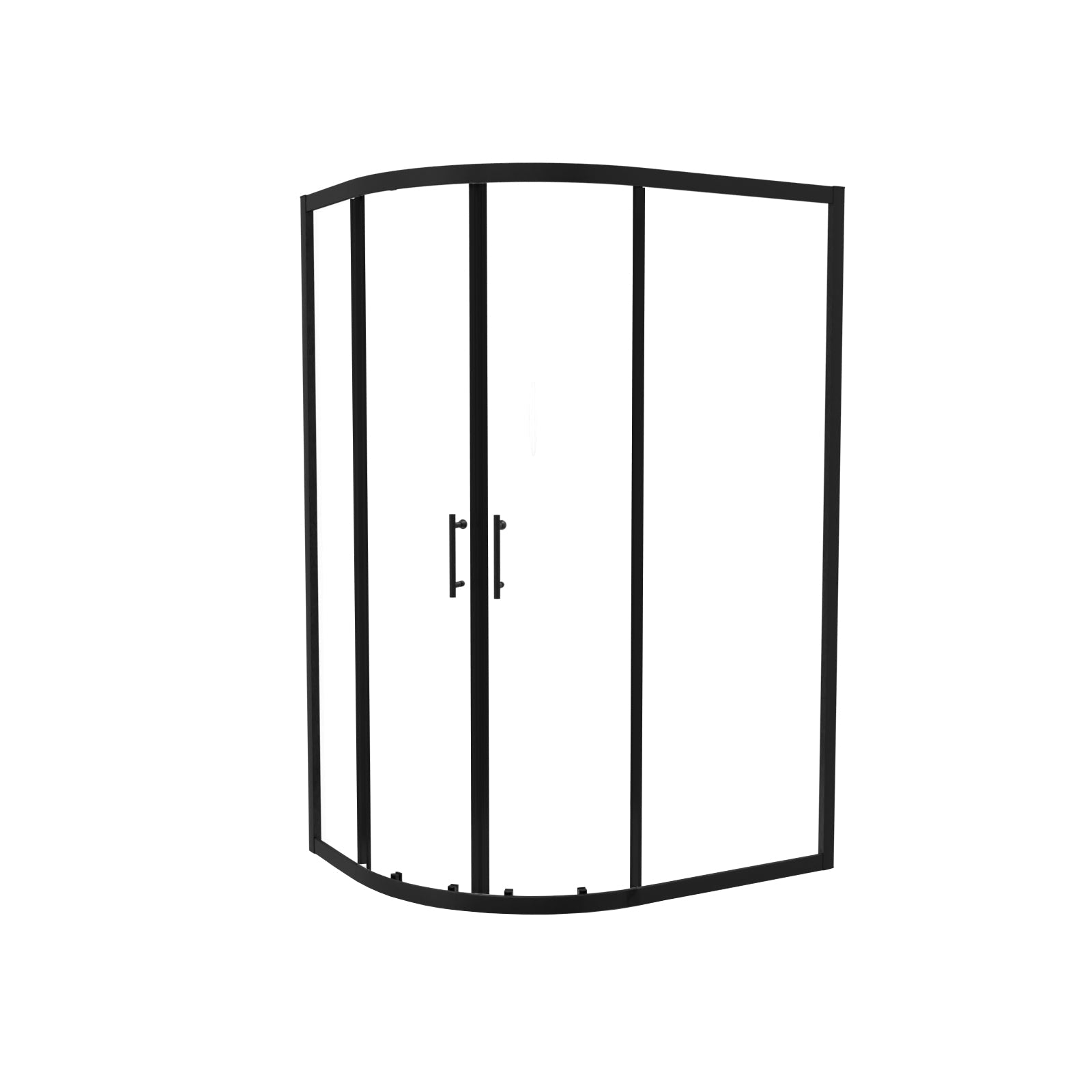 Saturn 1200 x 900mm Black Framed Offset Quadrant Corner Shower Enclosure