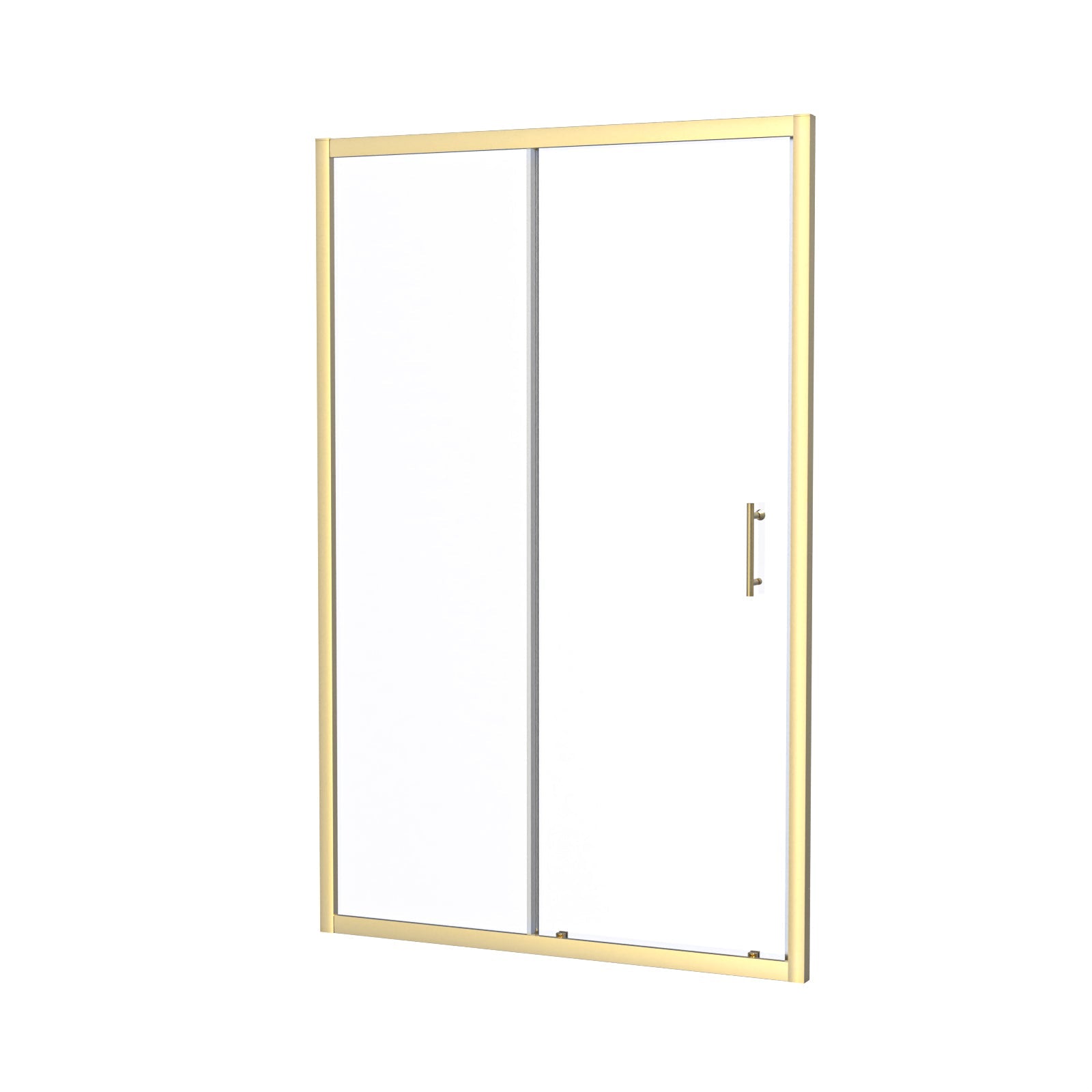 Manga 1200mm x 1850mm Shower Enclosure 6mm Glass Slider Door Brushed Brass
