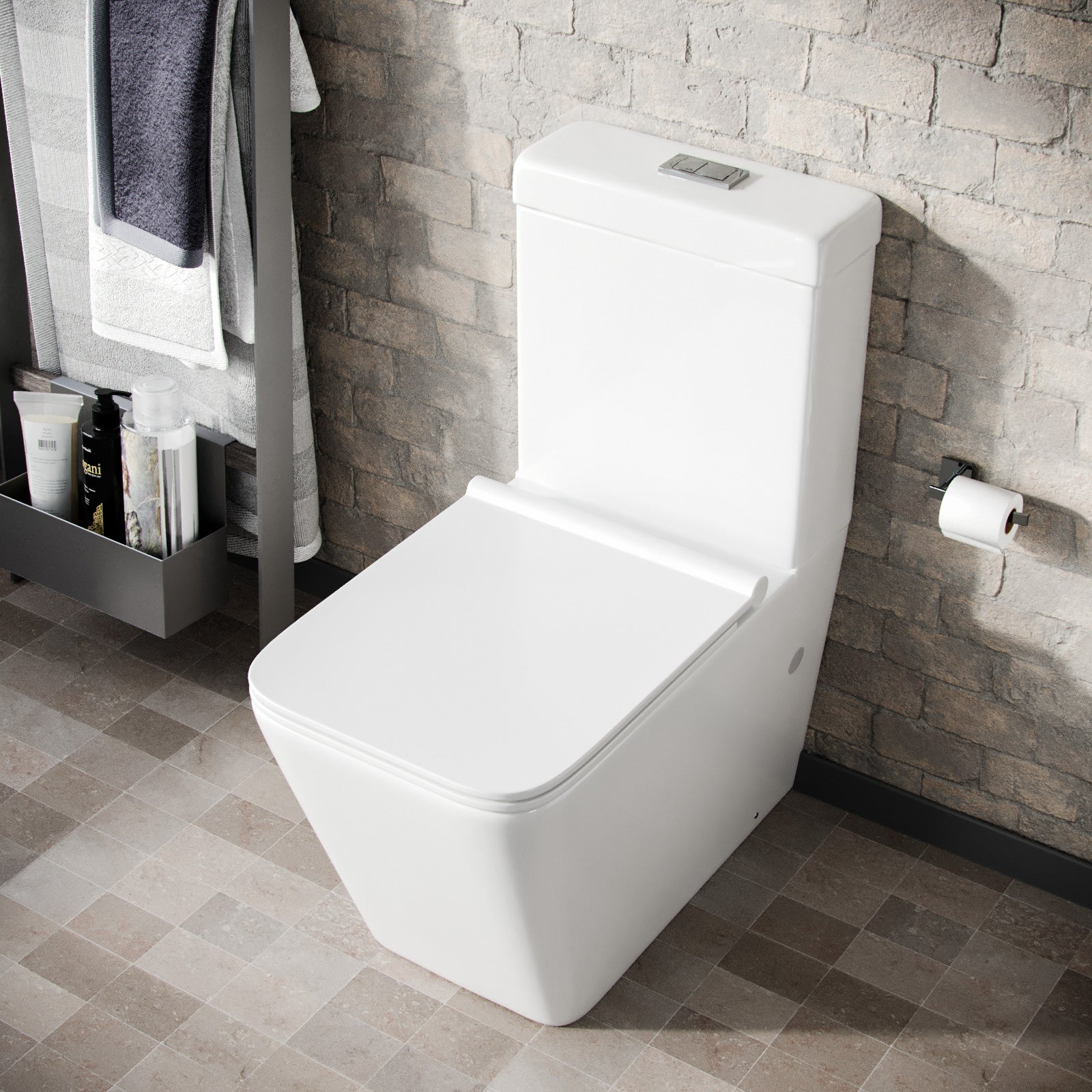 Norman Square Cloakroom Close Coupled WC Toilet
