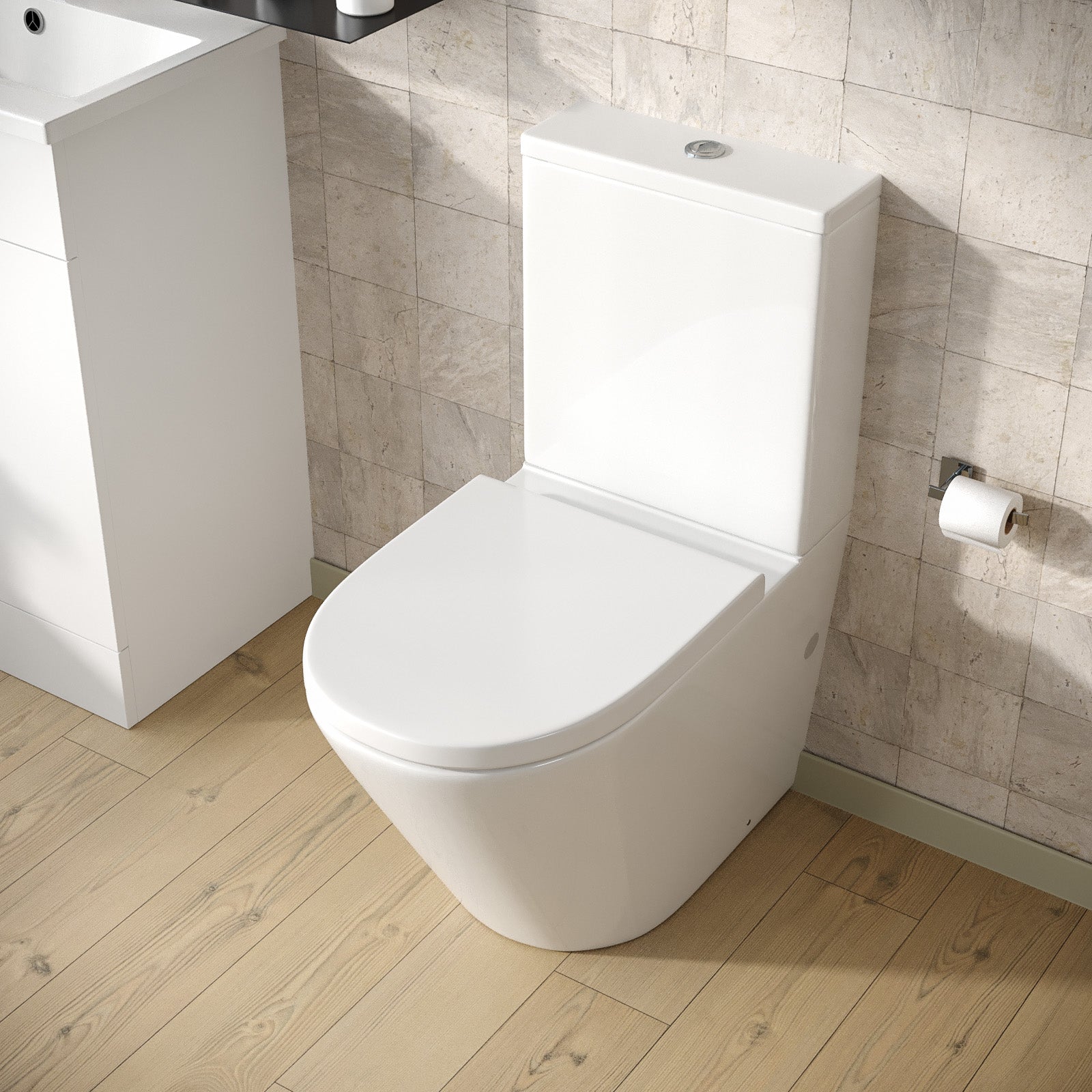 Gordonia Cloakroom Rimless Close Coupled WC Toilet
