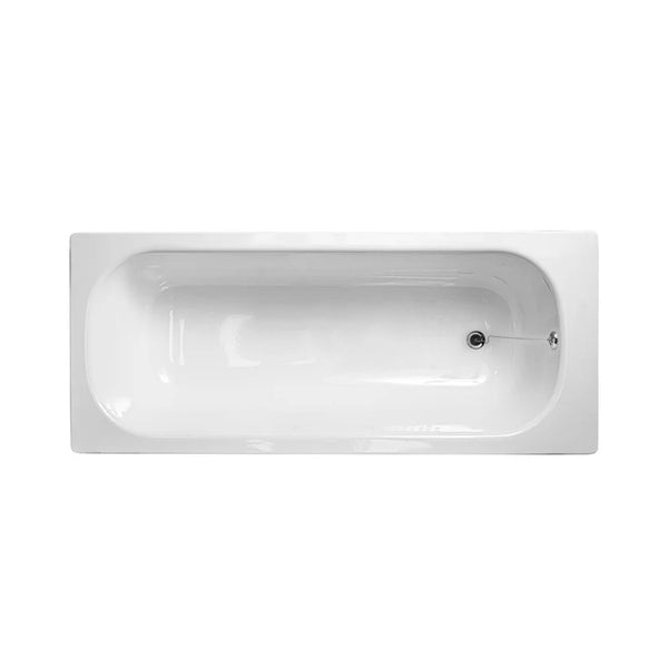 Dylan Steel Enamel 1500x700mm Steel Enamel Shower Bathtub with Waste & Overflow